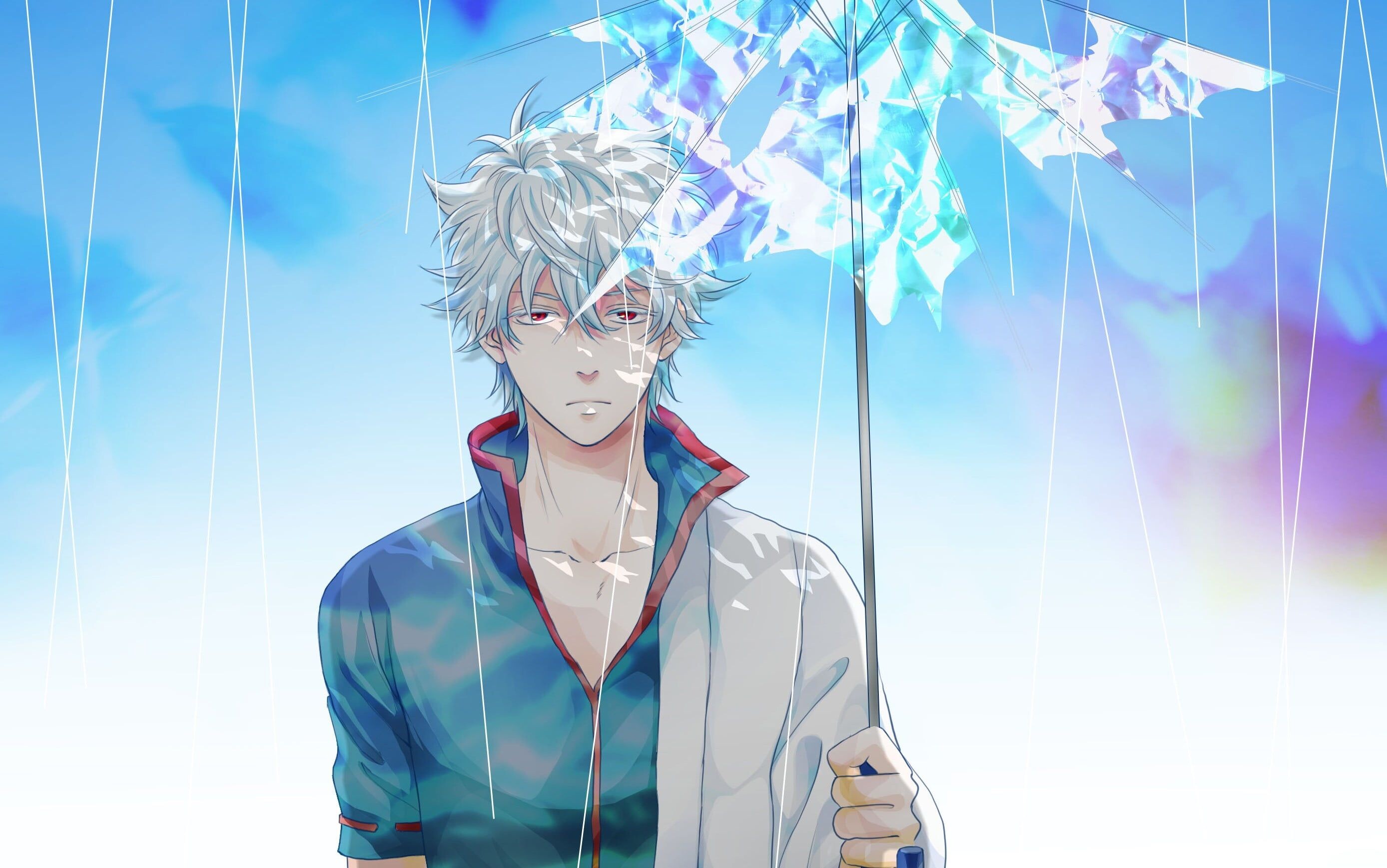 Gintoki Sakata, Gintama umbrella, Anime boys, HD wallpaper, 2780x1740 HD Desktop