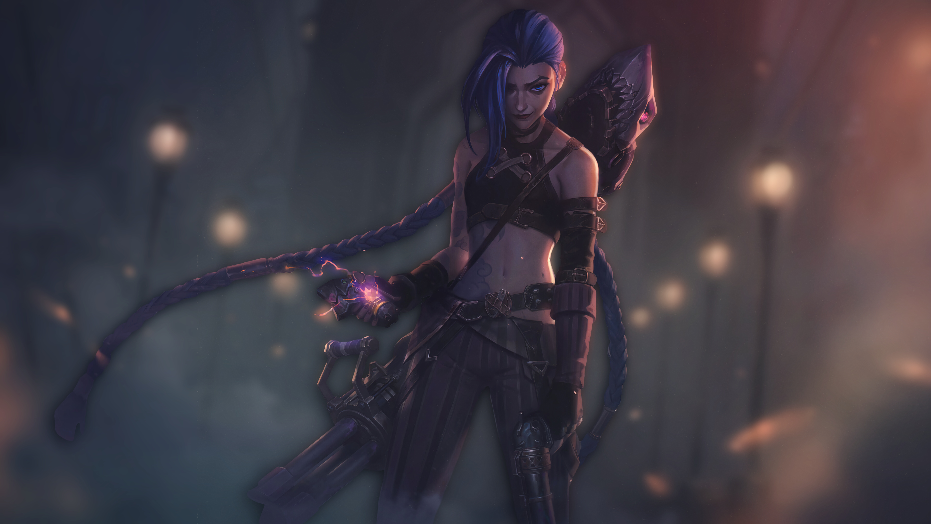 Jinx, League of Legends, 4K HD wallpapers, Artistic backgrounds, 3840x2160 4K Desktop