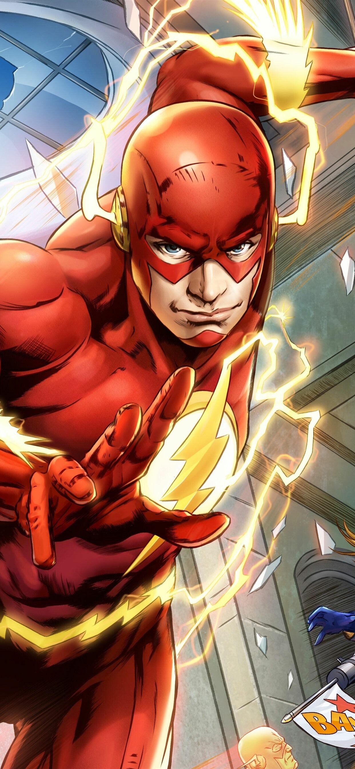 The Flash DC comics, Superhero speedster, Lightning-fast action, Dynamic wallpapers, 1250x2690 HD Phone