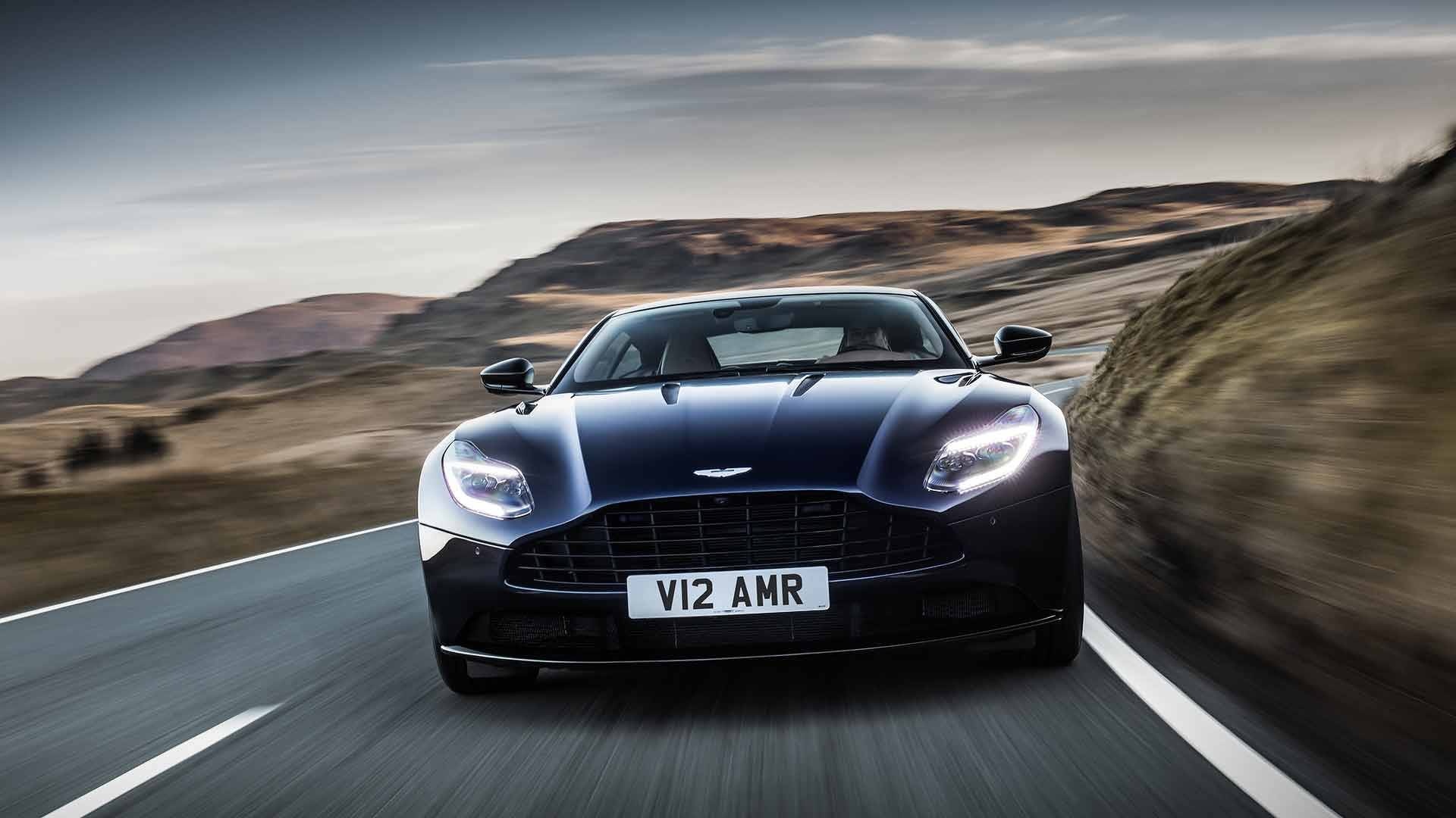 Aston Martin DB11, High-speed performance, German autobahn, Aston Martin, 1920x1080 Full HD Desktop