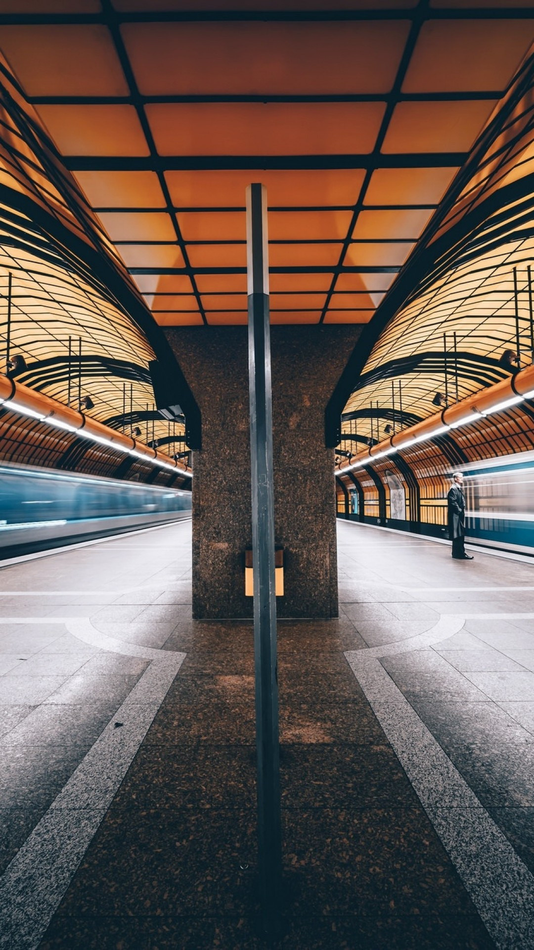 Germany Munich metro, Time lapse, Symmetry lights, iPhone, 1080x1920 Full HD Phone