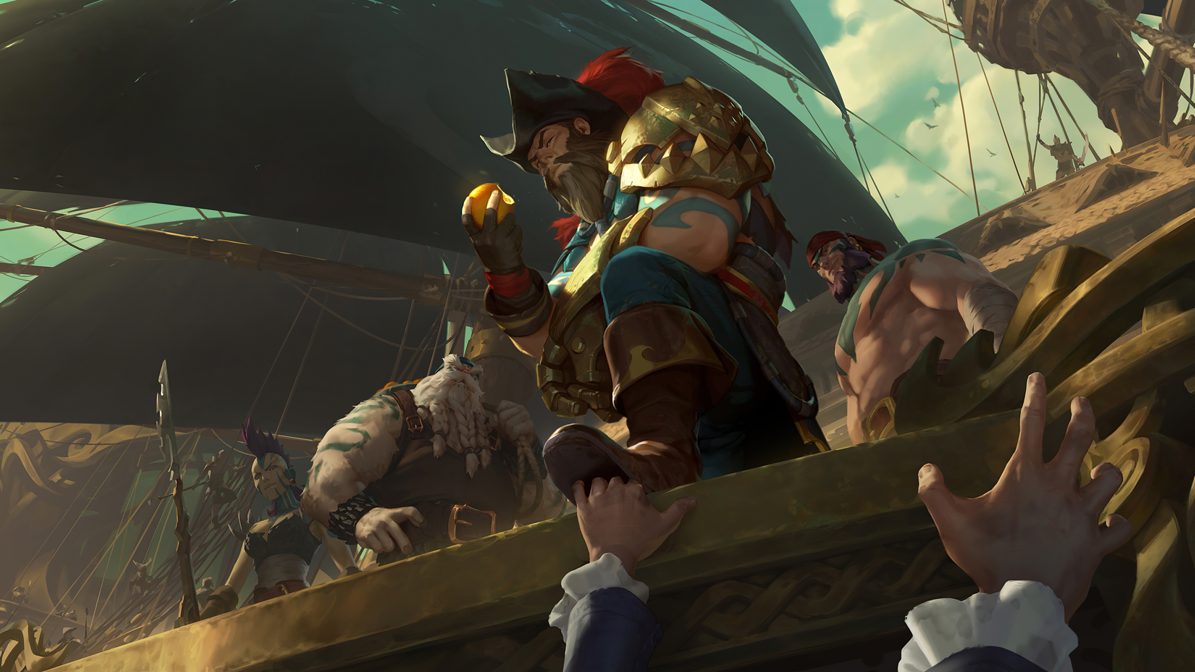 Gangplank, Legends of Runeterra, Video games, Vexel art, 3840x2160 4K Desktop