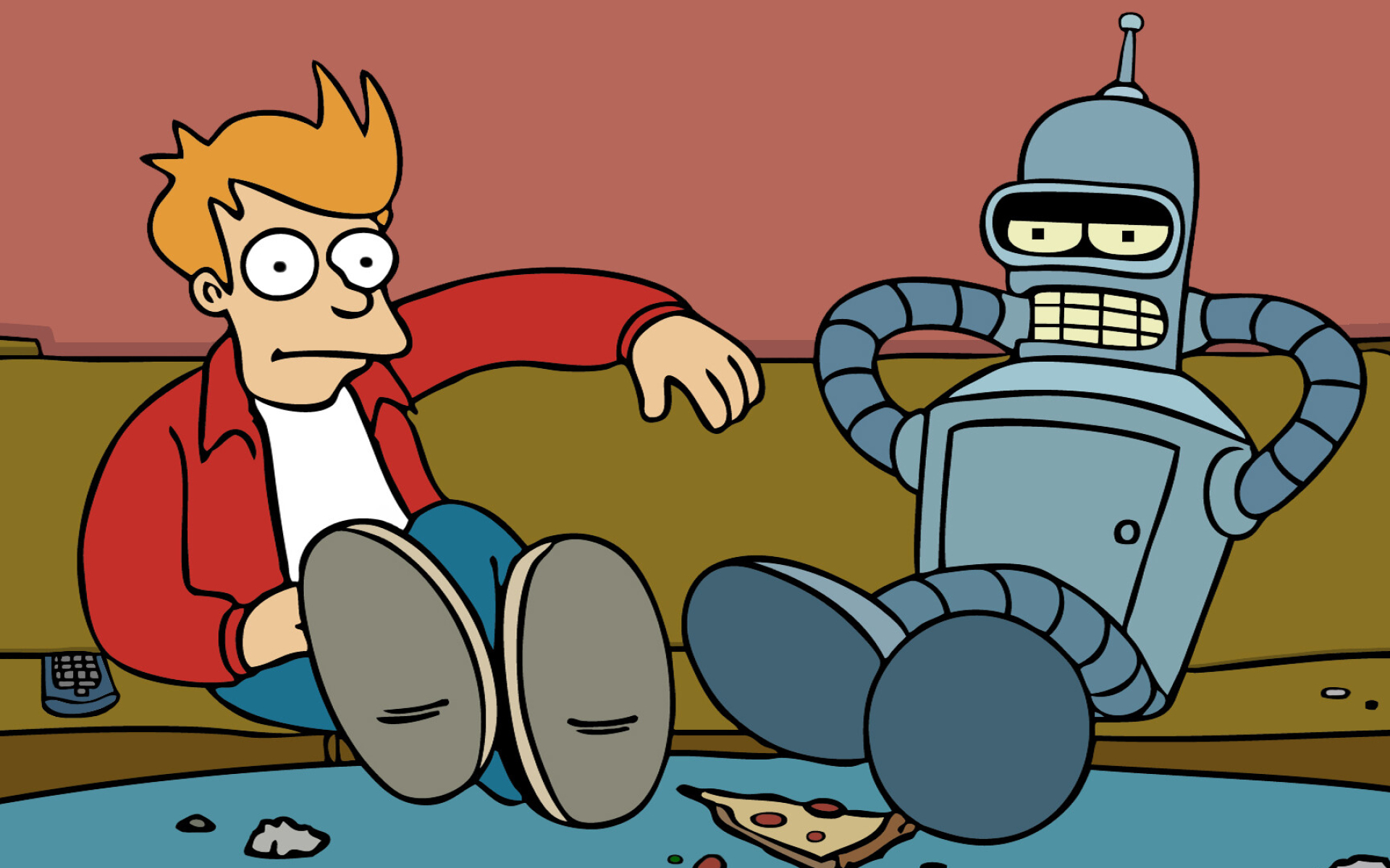 Fry and Bender, Futurama Wallpaper, 1920x1200 HD Desktop