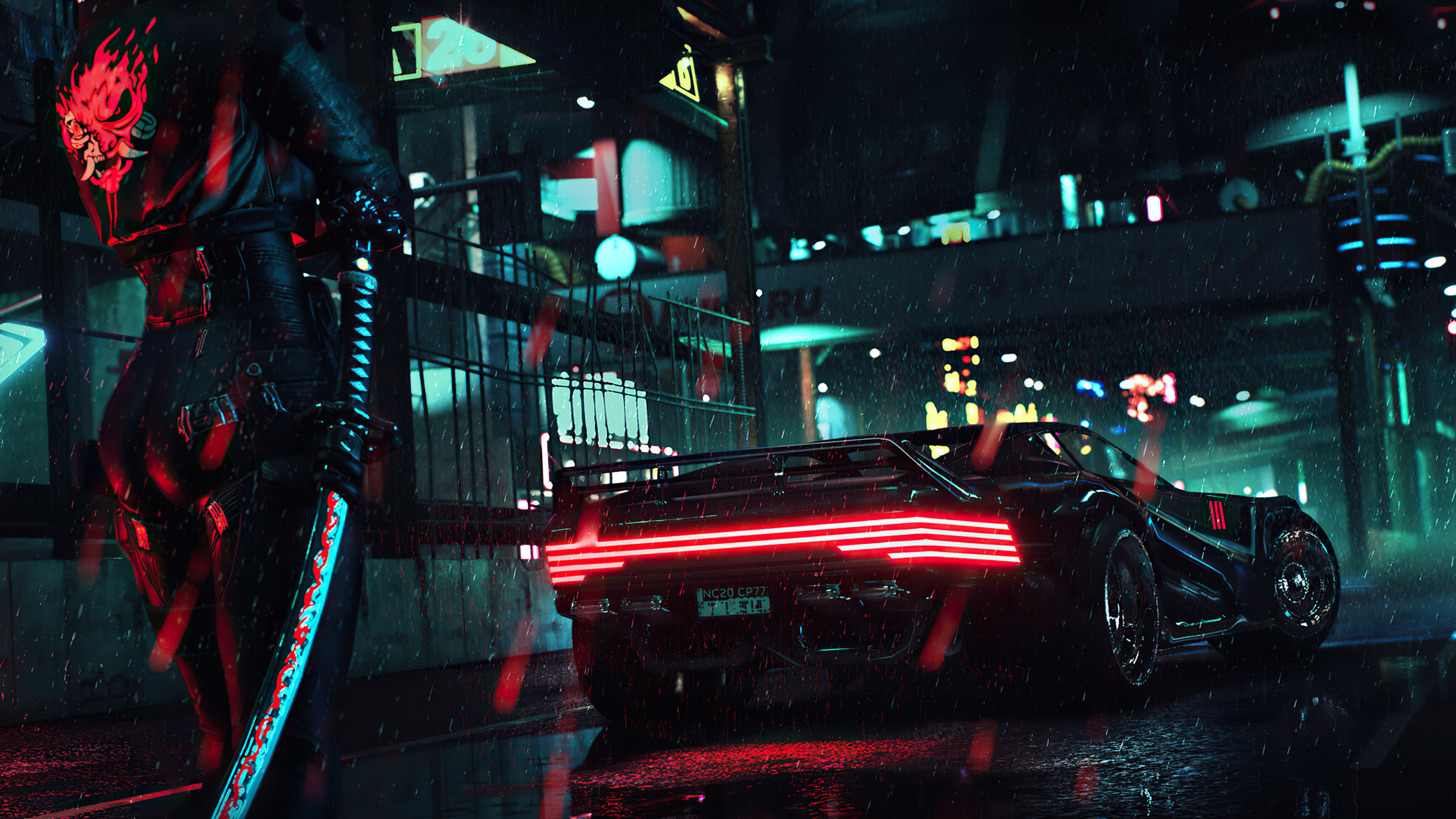 4K Cyberpunk 2077 PS game, High-resolution visuals, PlayStation universe, 3840x2160 4K Desktop