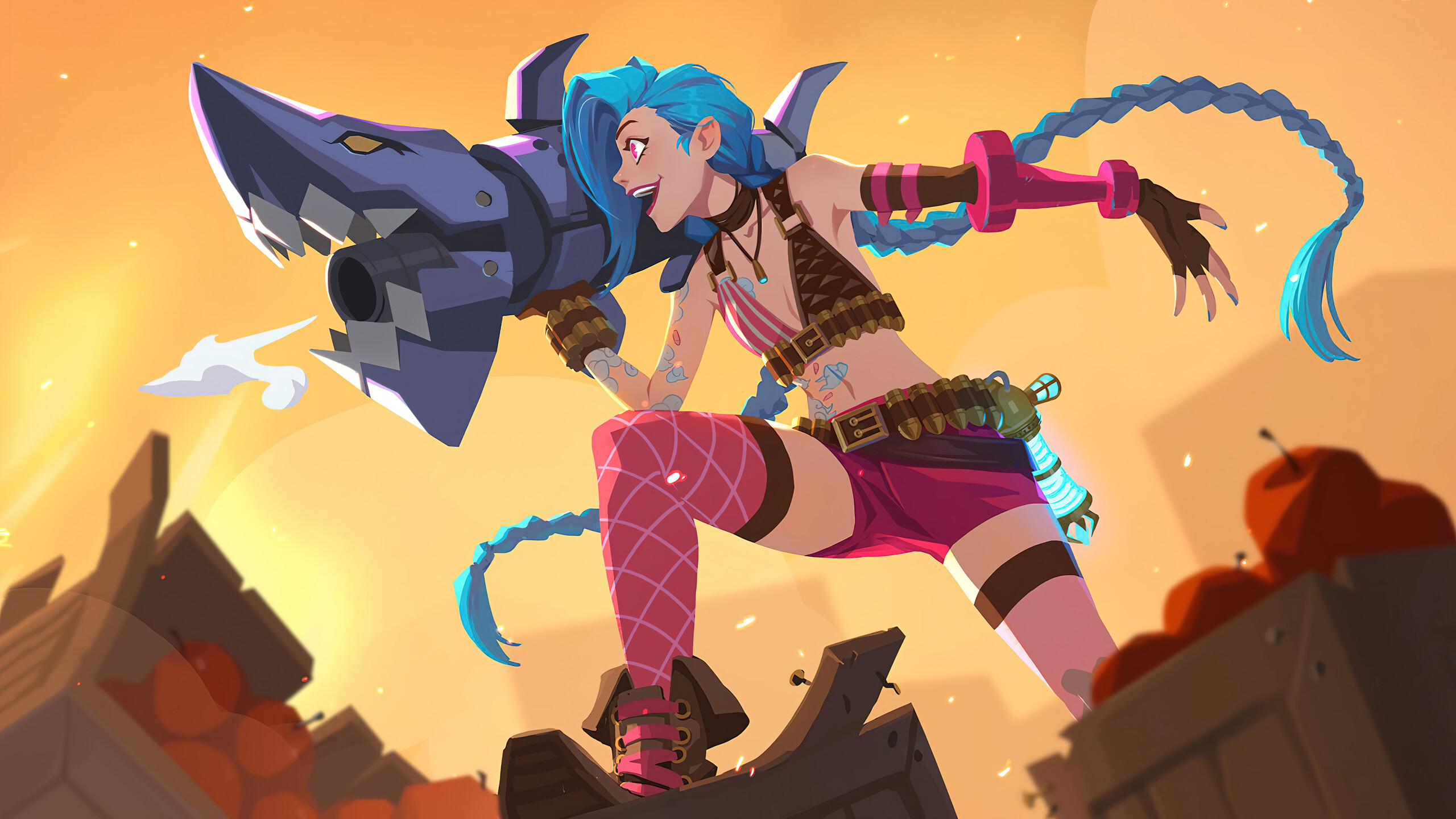 Jinx, League of Legends, 4K wallpapers, Artistic designs, 2560x1440 HD Desktop