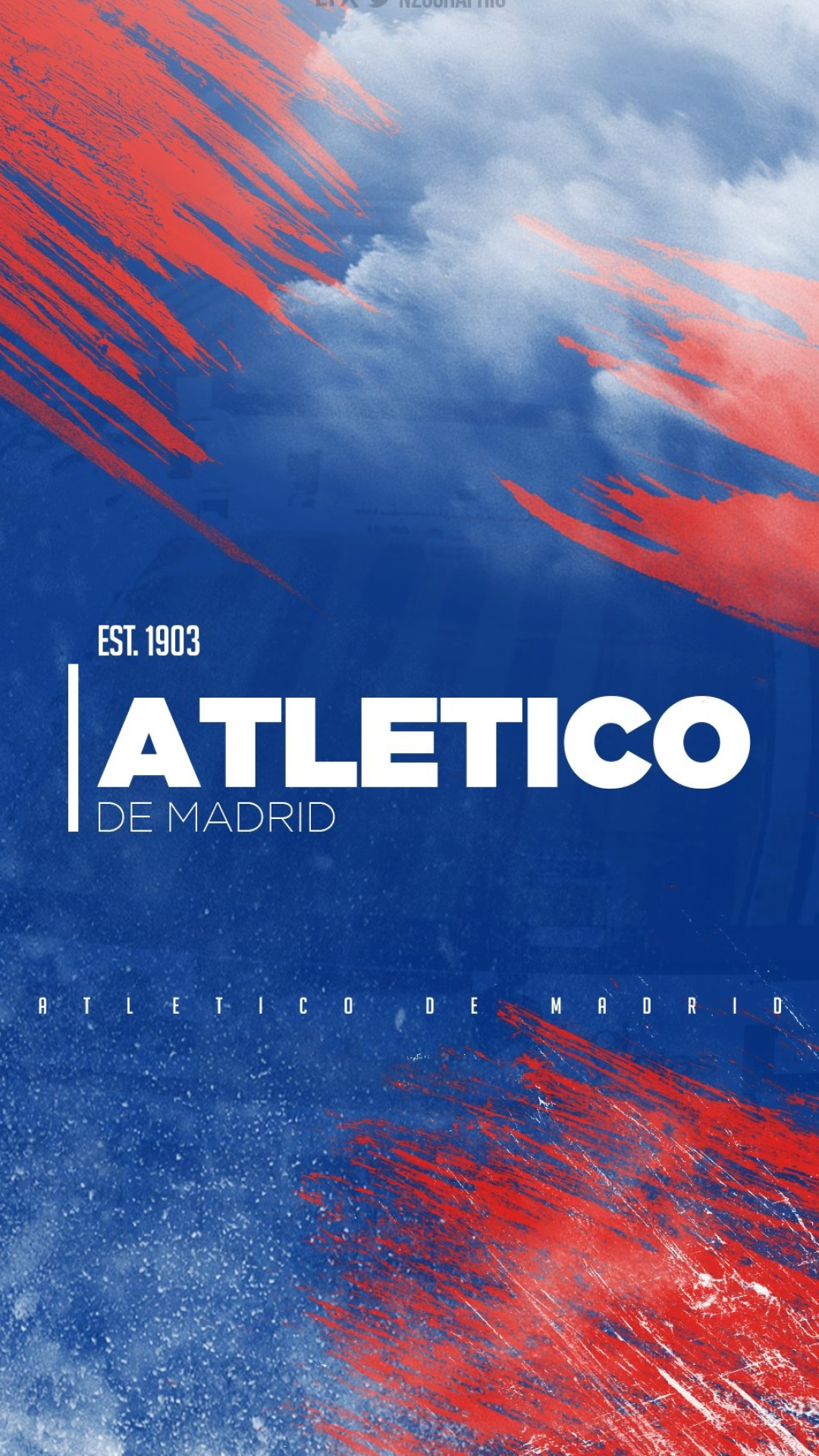 Atletico Madrid, Wallpaper for phone, Sports team emblem, Madrid skyline, 1080x1920 Full HD Phone