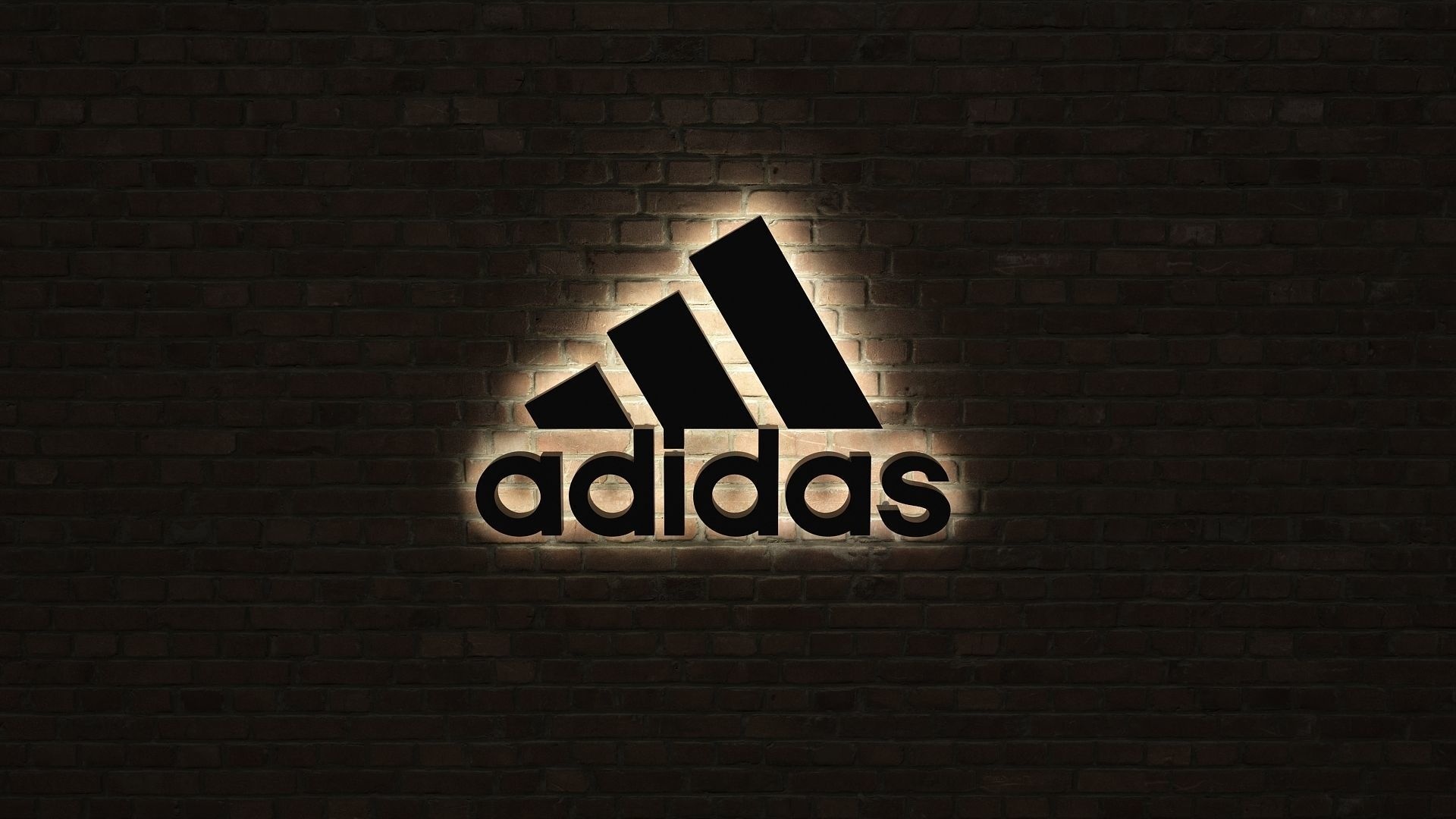 Glowing, Logo Adidas Wallpaper, 1920x1080 Full HD Desktop