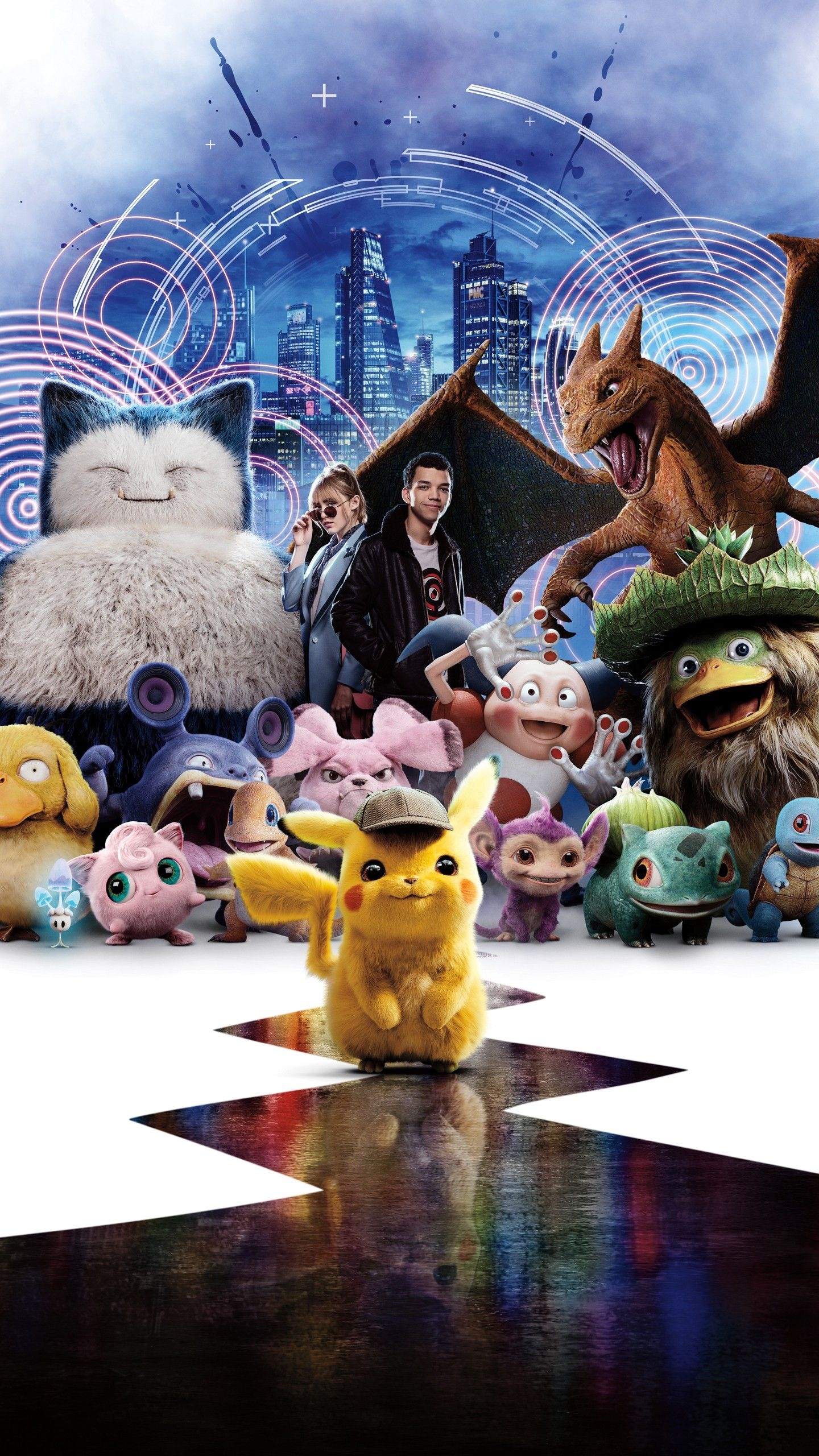 Detective Pikachu, Eye-catching wallpapers, Electric excitement, Pokmon universe, 1440x2560 HD Phone