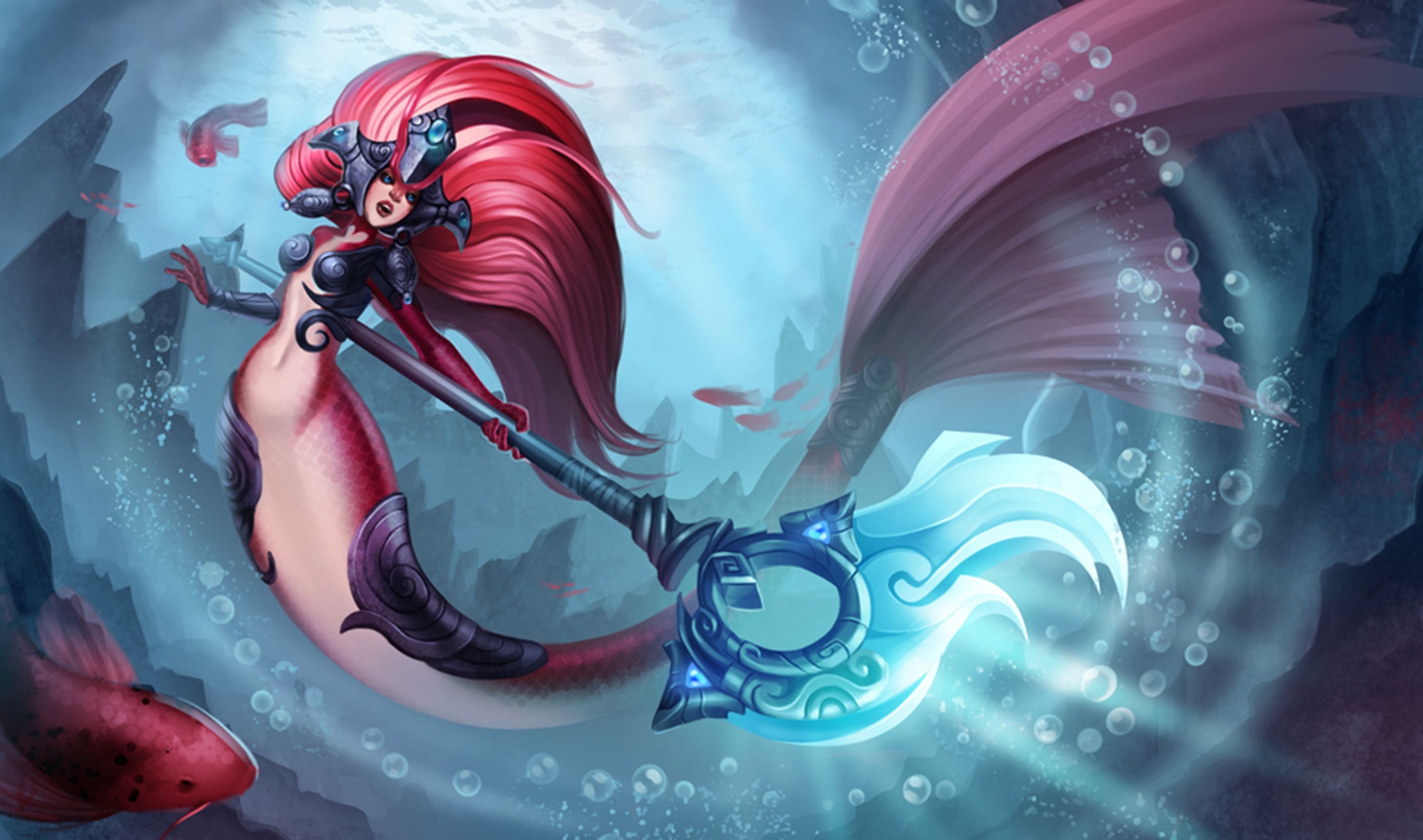 Nami, League of Legends, Magic proxy cards, Playmat pictures, 3000x1780 HD Desktop