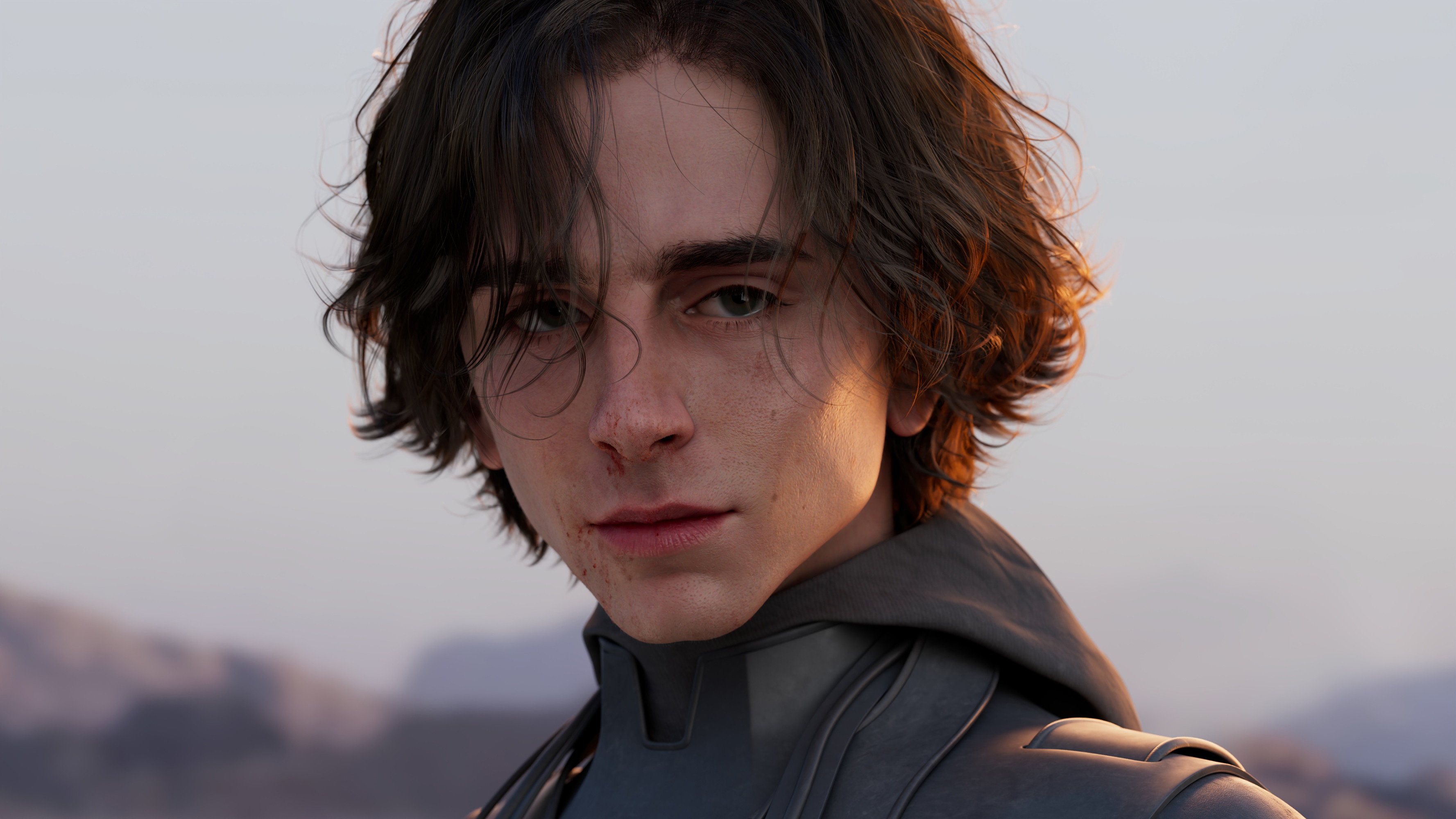 Dune 3D fan art, Paul Timothe Chalamet, 3560x2000 HD Desktop