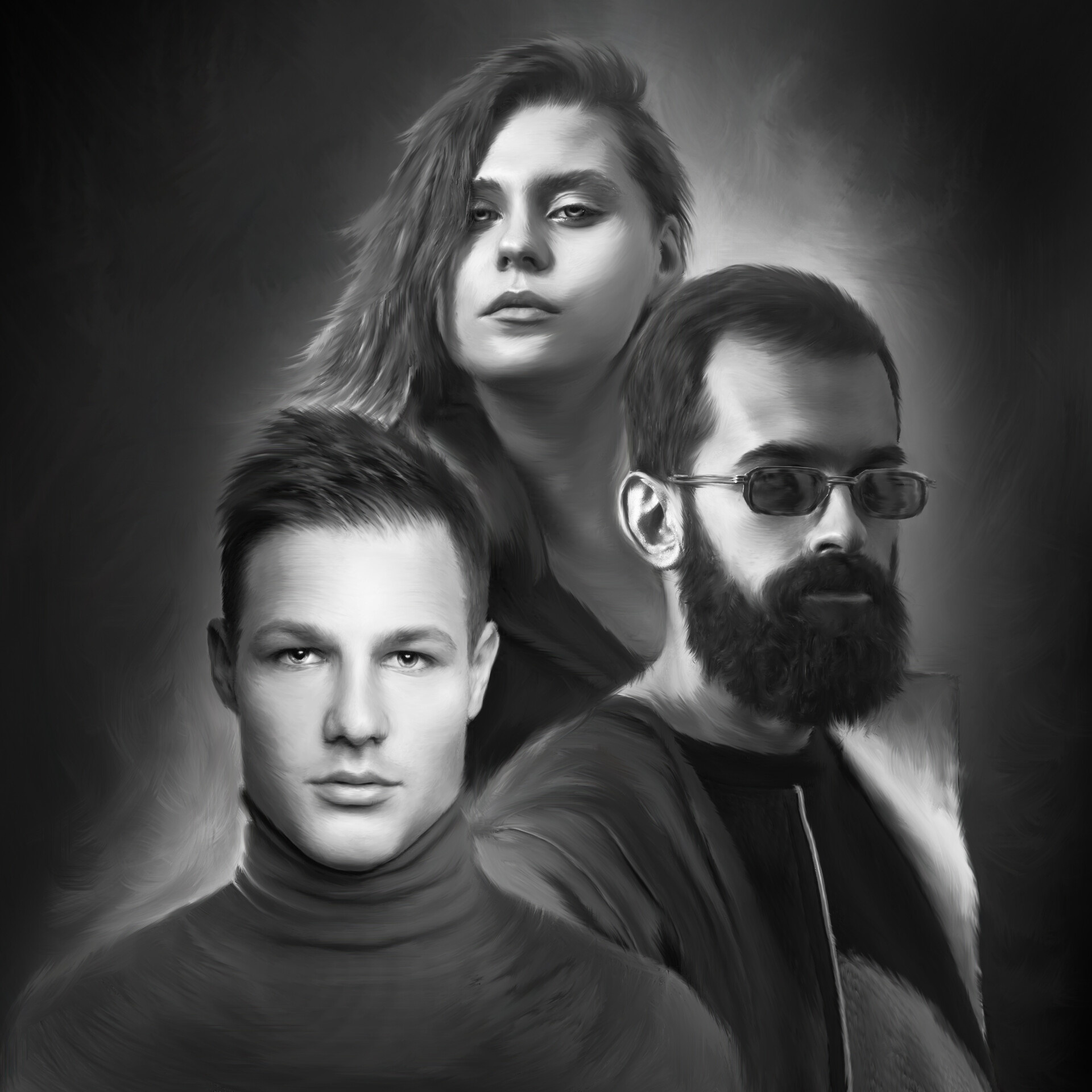 KAZKA, ArtStation showcase, Band artwork, Creative talent, 1920x1920 HD Phone