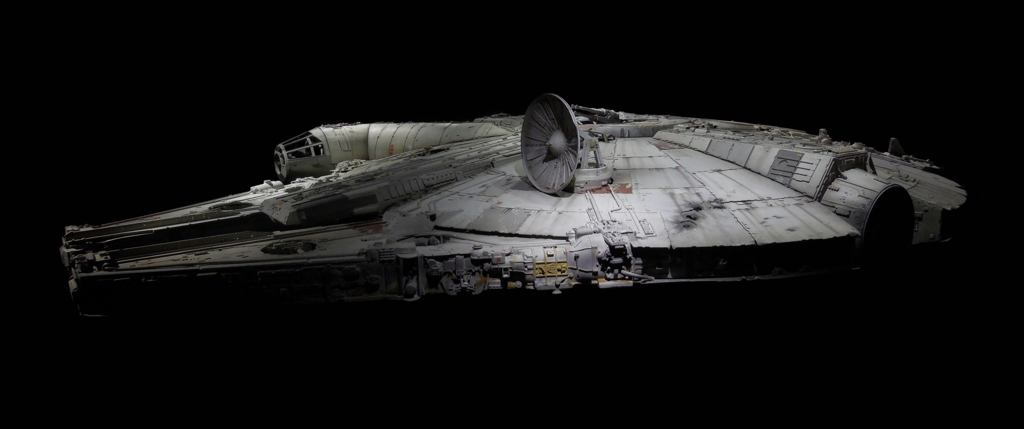 Millennium Falcon wallpaper, Star Wars fan, Customizable background, Epic image, 3440x1440 Dual Screen Desktop