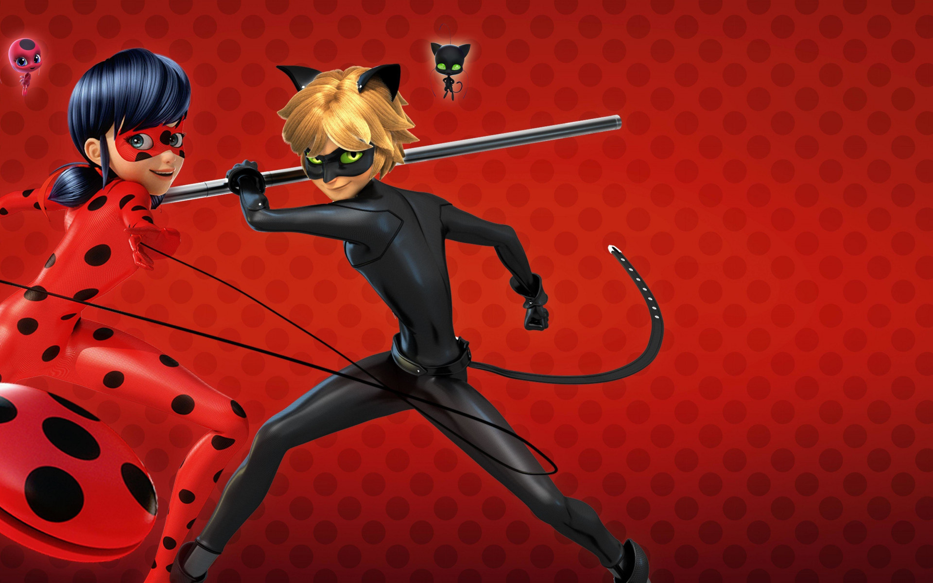 Ladybug & Cat Noir, Awakening animation, 4K wallpaper, Miraculous tales, 1920x1200 HD Desktop