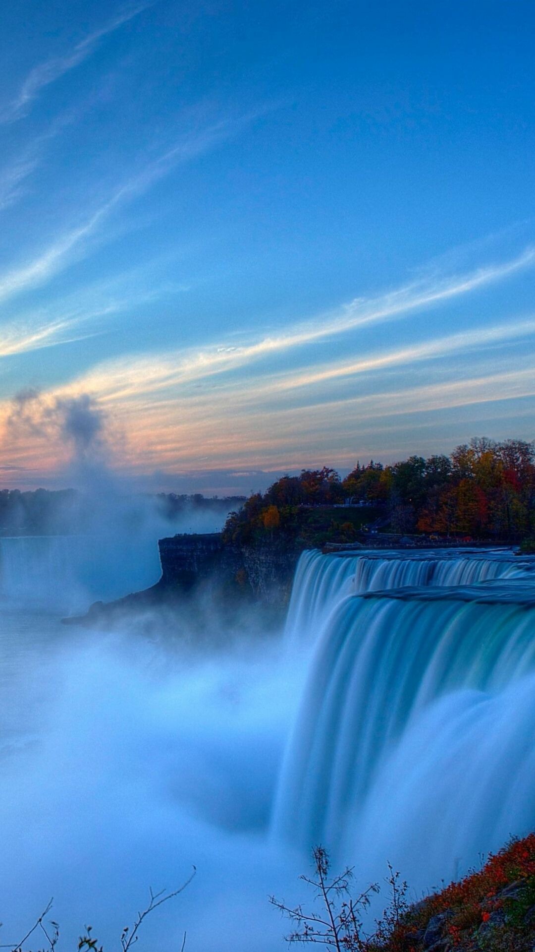 Niagara Falls wallpaper, Sun's reflection, Stunning imagery, Wallpaper perfection, 1080x1920 Full HD Phone