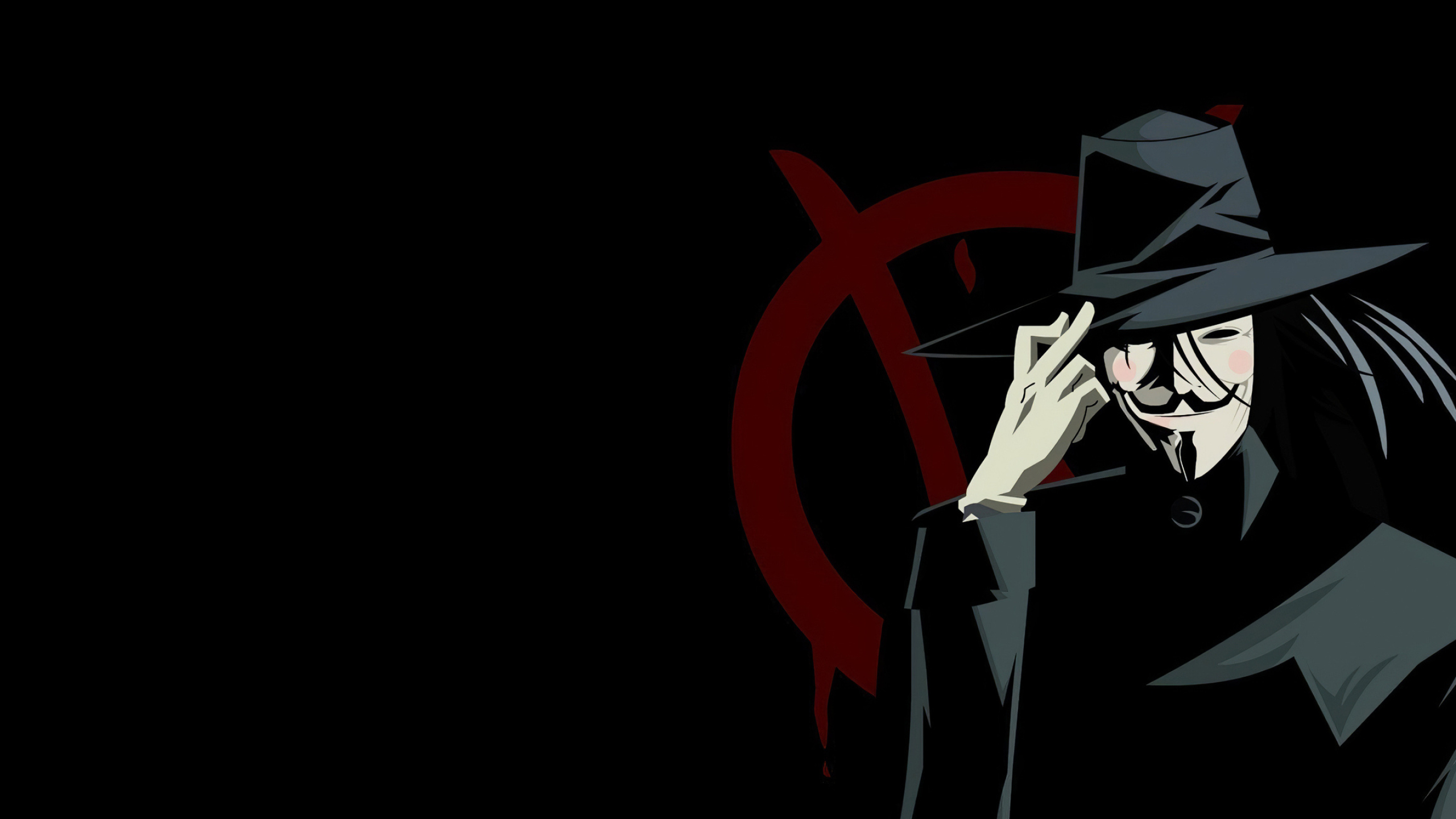 V for Vendetta, Anonymus group, High-resolution images, Political symbolism, 2560x1440 HD Desktop