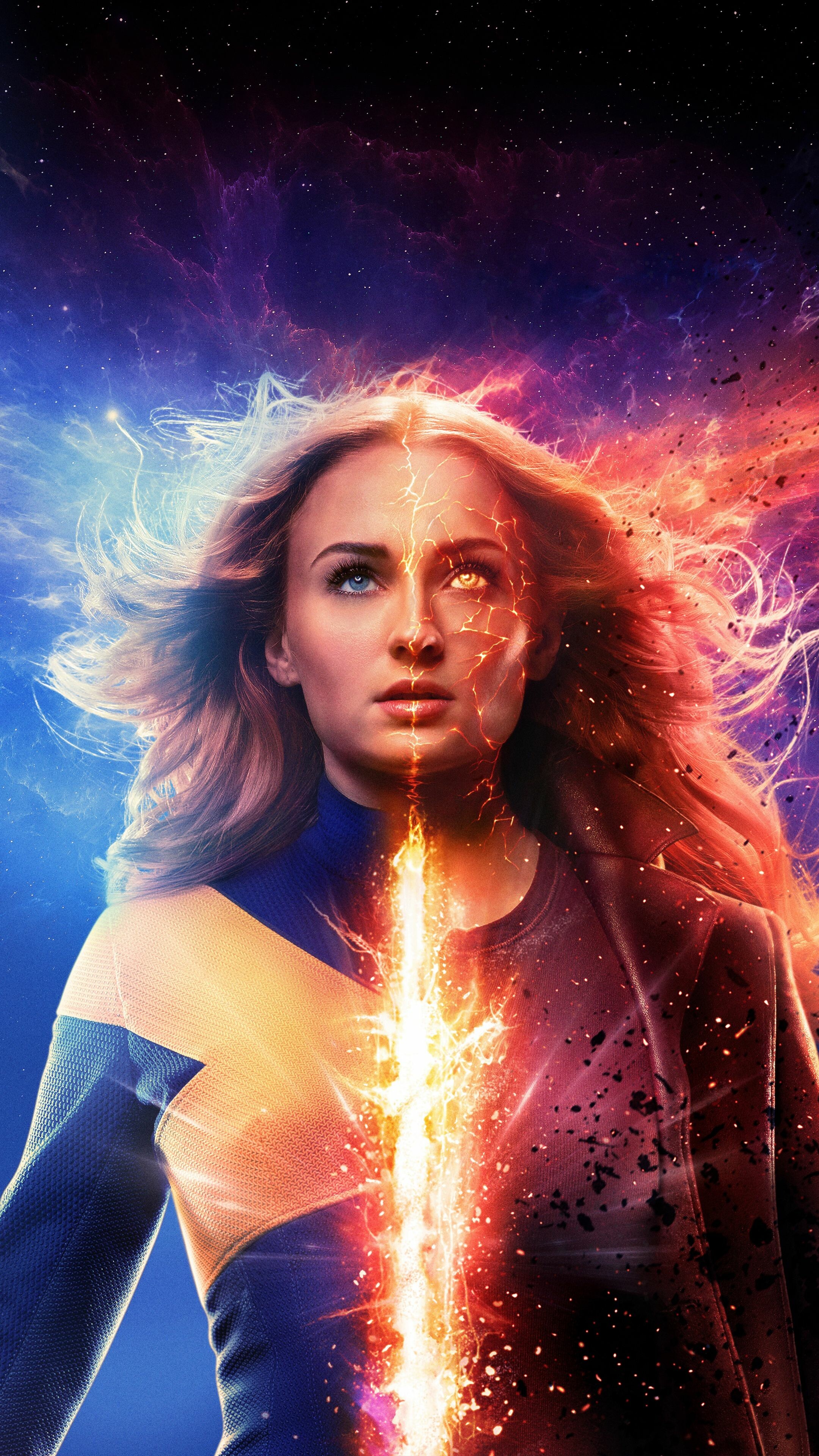 X-Men Dark Phoenix, Phoenix Marvel, Action-packed movie, Powerful mutant, 2160x3840 4K Phone