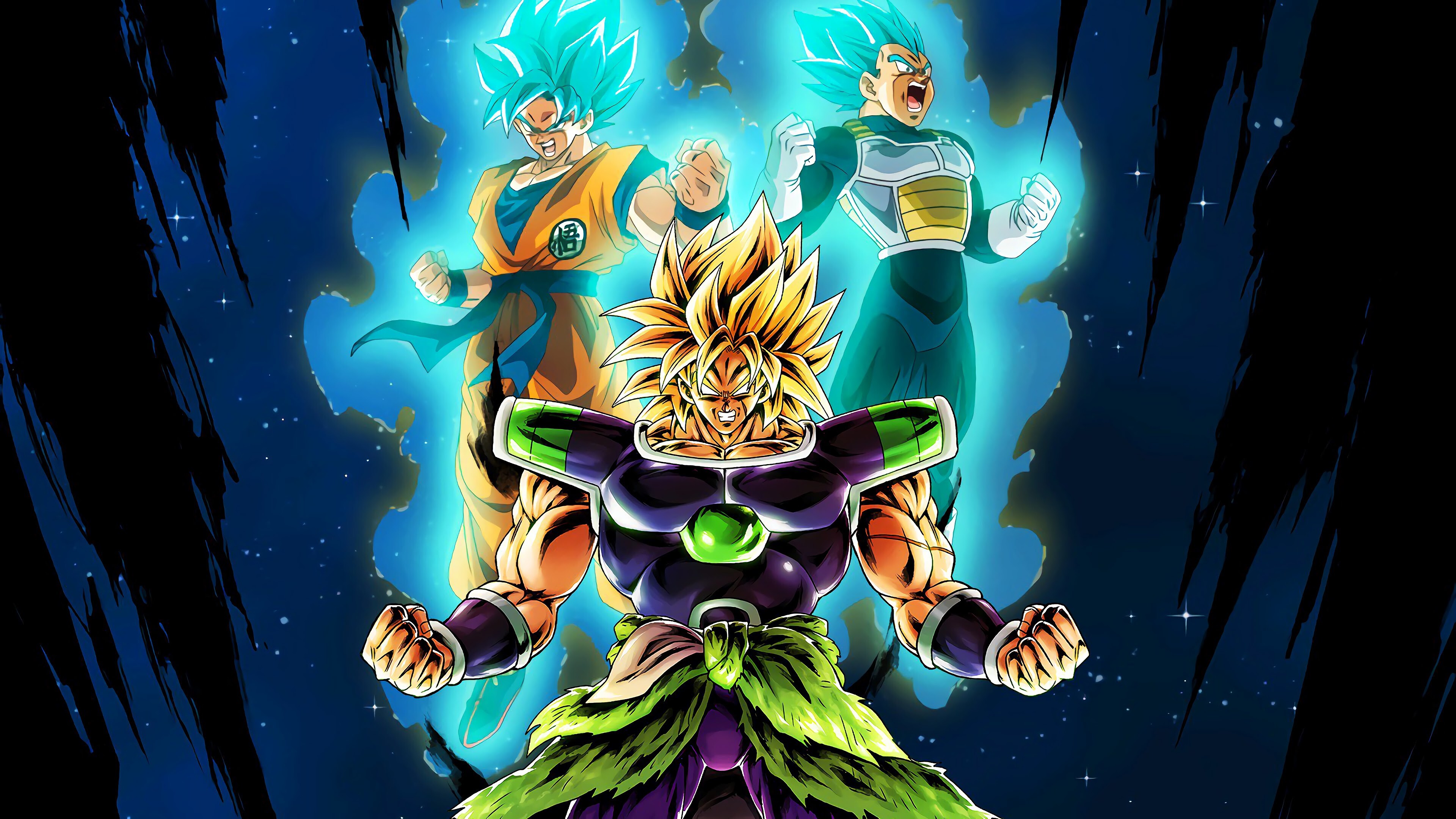 Broly, Vegeta, Dragon Ball Super, 4K wallpaper, Epic showdown, 3840x2160 4K Desktop