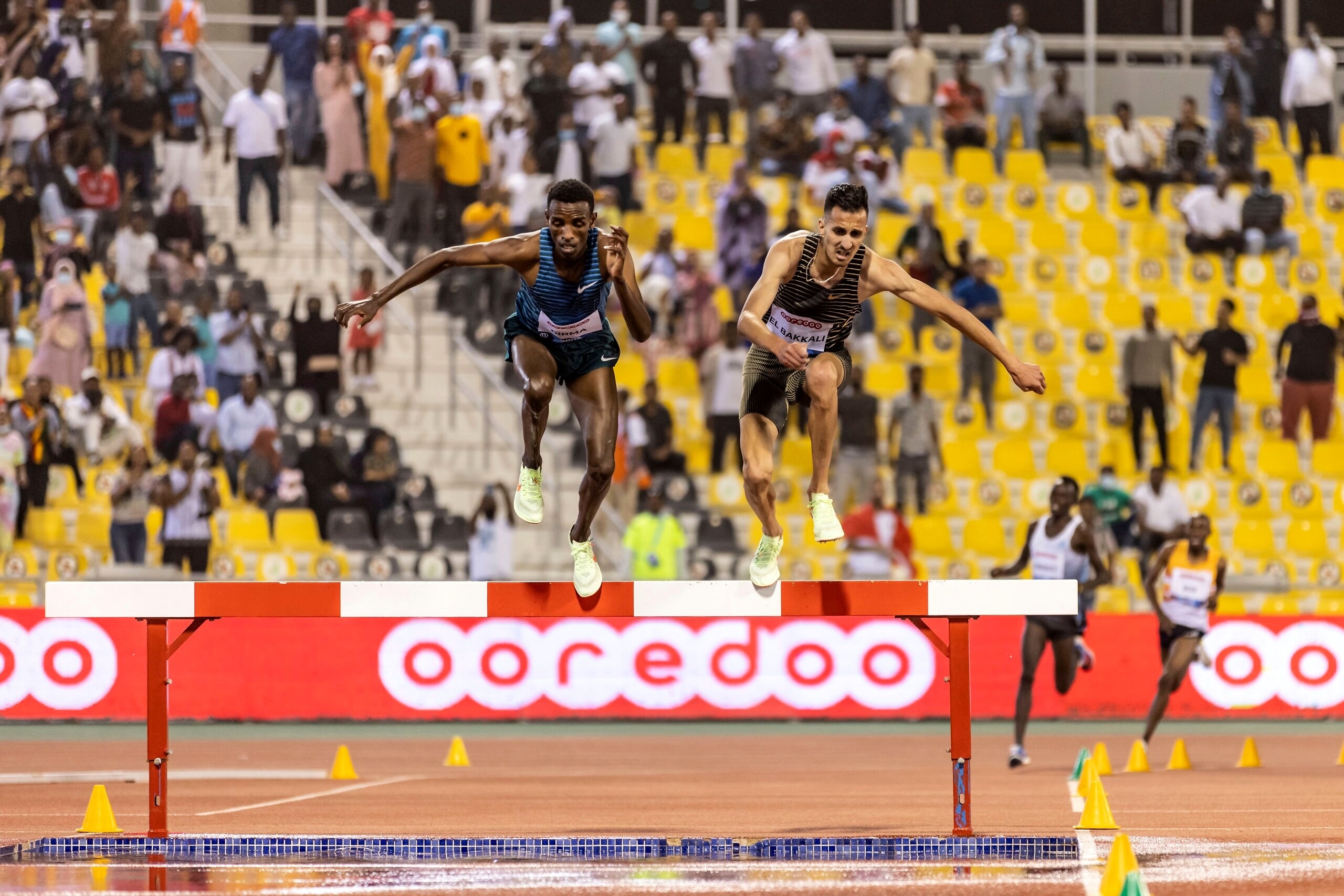 Soufiane El Bakkali, Doha meeting, Wanda Diamond League, Athletics Africa, 2560x1710 HD Desktop