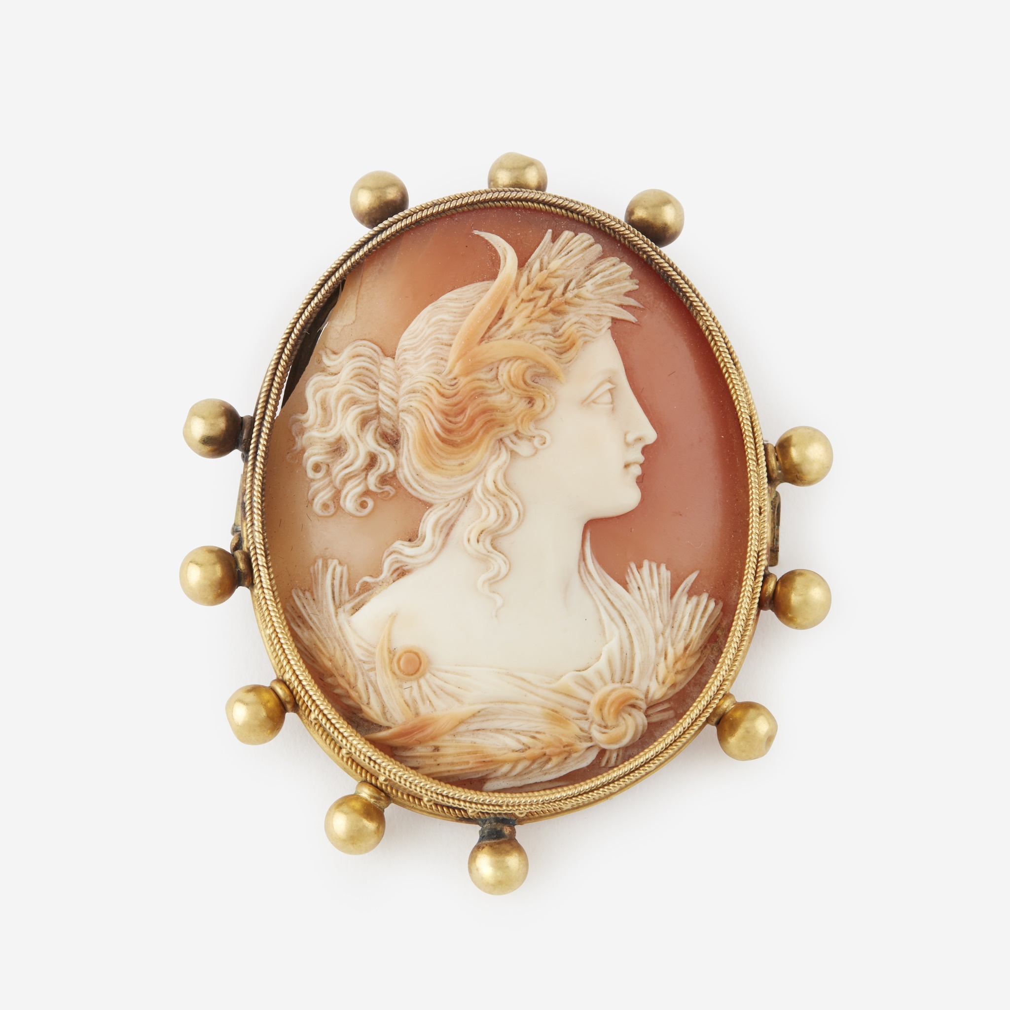 Eighteen karat gold, Cameo brooch, Rare jewelry, Auction lot, 2050x2050 HD Phone