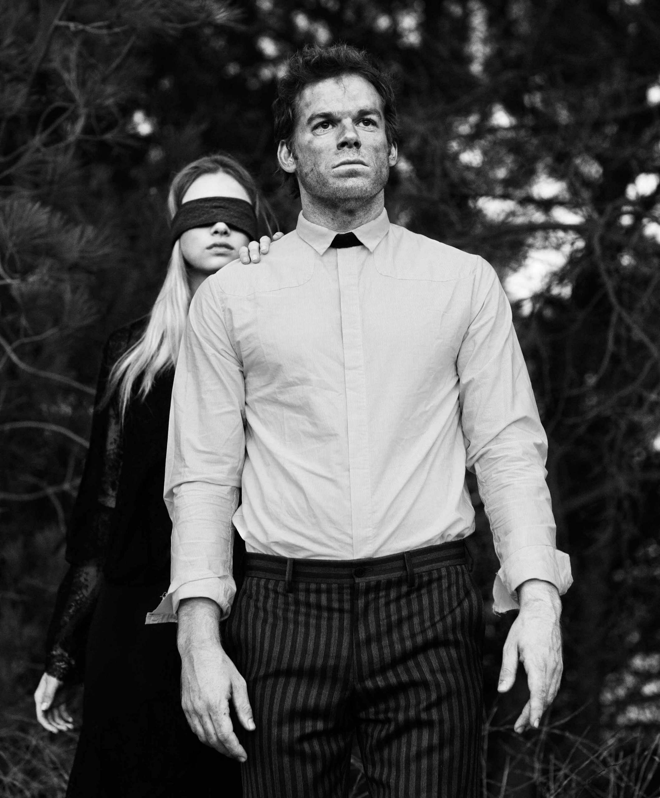 Michael C. Hall, Striking photoshoot, Hauntingly beautiful, Brooding atmosphere, 2120x2560 HD Phone