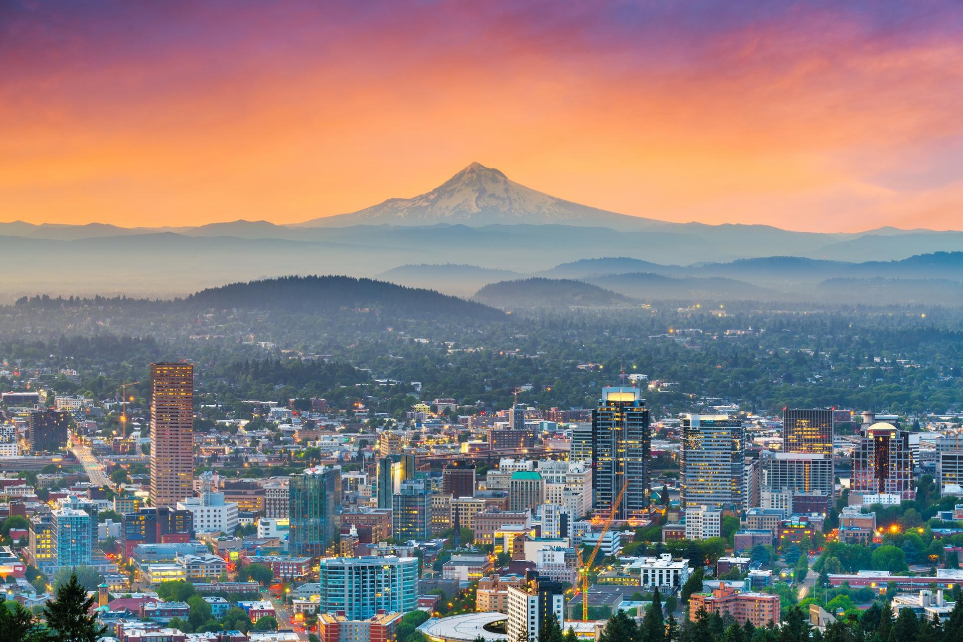 Portland Oregon skyline, Background checks, Health-related information, Urban travel, 1920x1280 HD Desktop