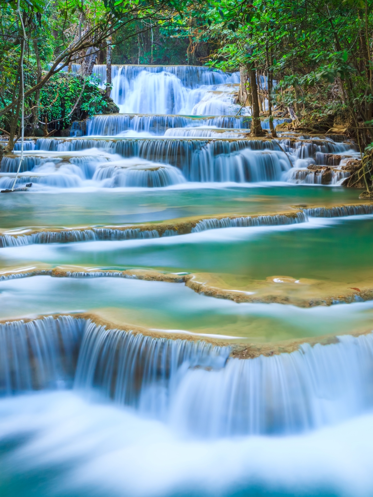 Erawan National Park, Travels, Earth, Waterfall, 1540x2050 HD Phone