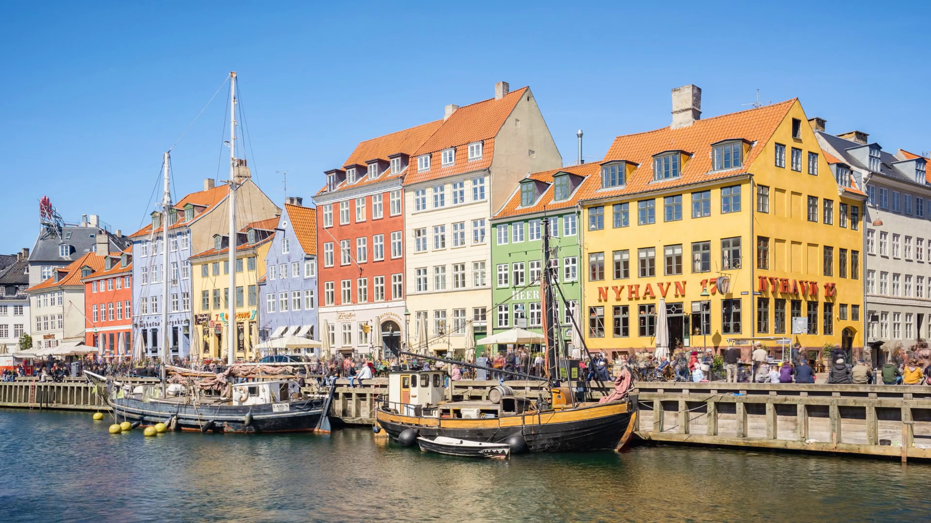 Nyhavn, Copenhagen photo, Denmark, Free download, 1920x1080 Full HD Desktop