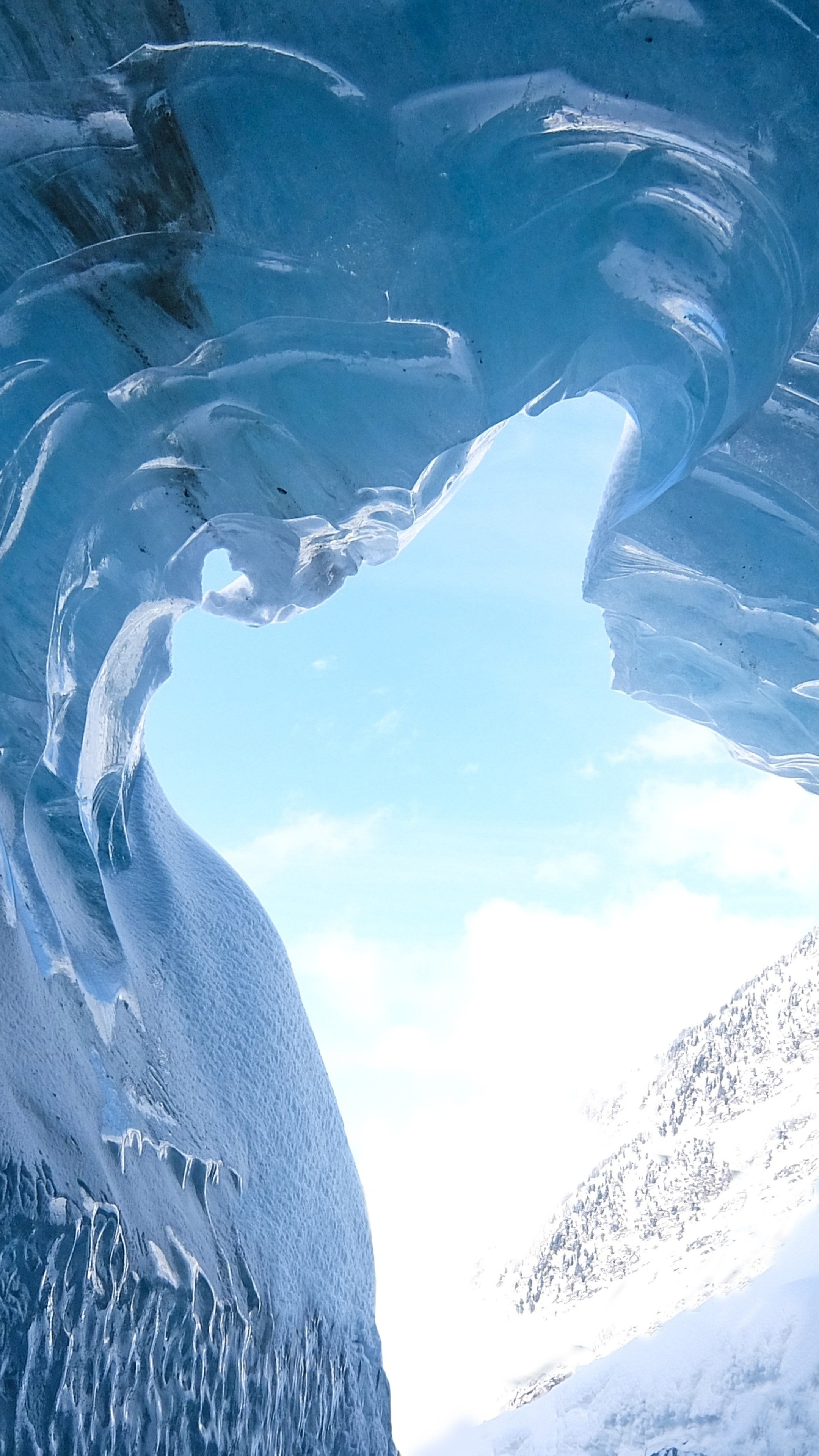 Ice Cave, Xperia XZ Premium, Sony, 2160x3840 4K Phone