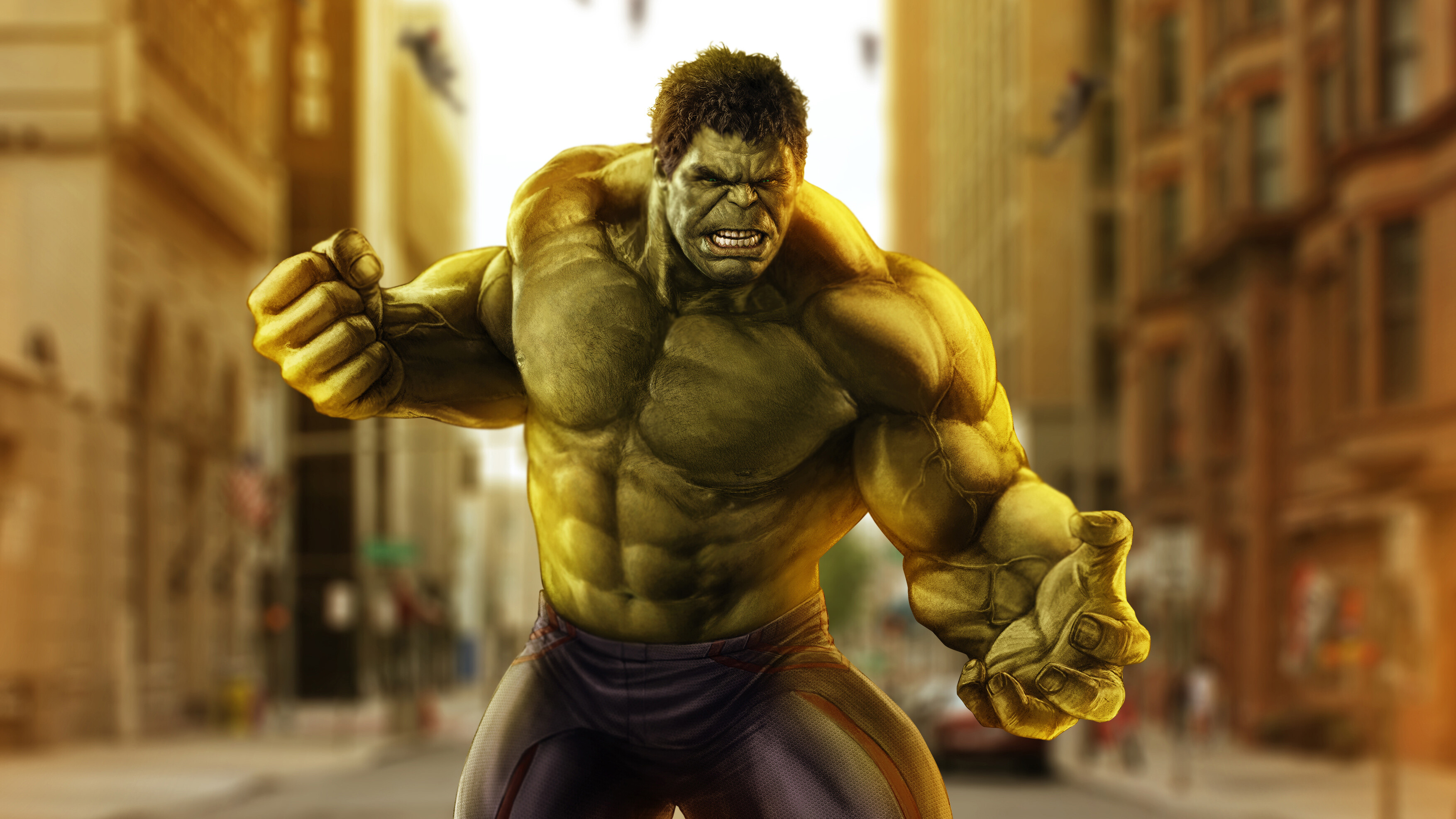 Avengers: Age of Ultron, Hulk Wallpaper, 3510x1980 HD Desktop