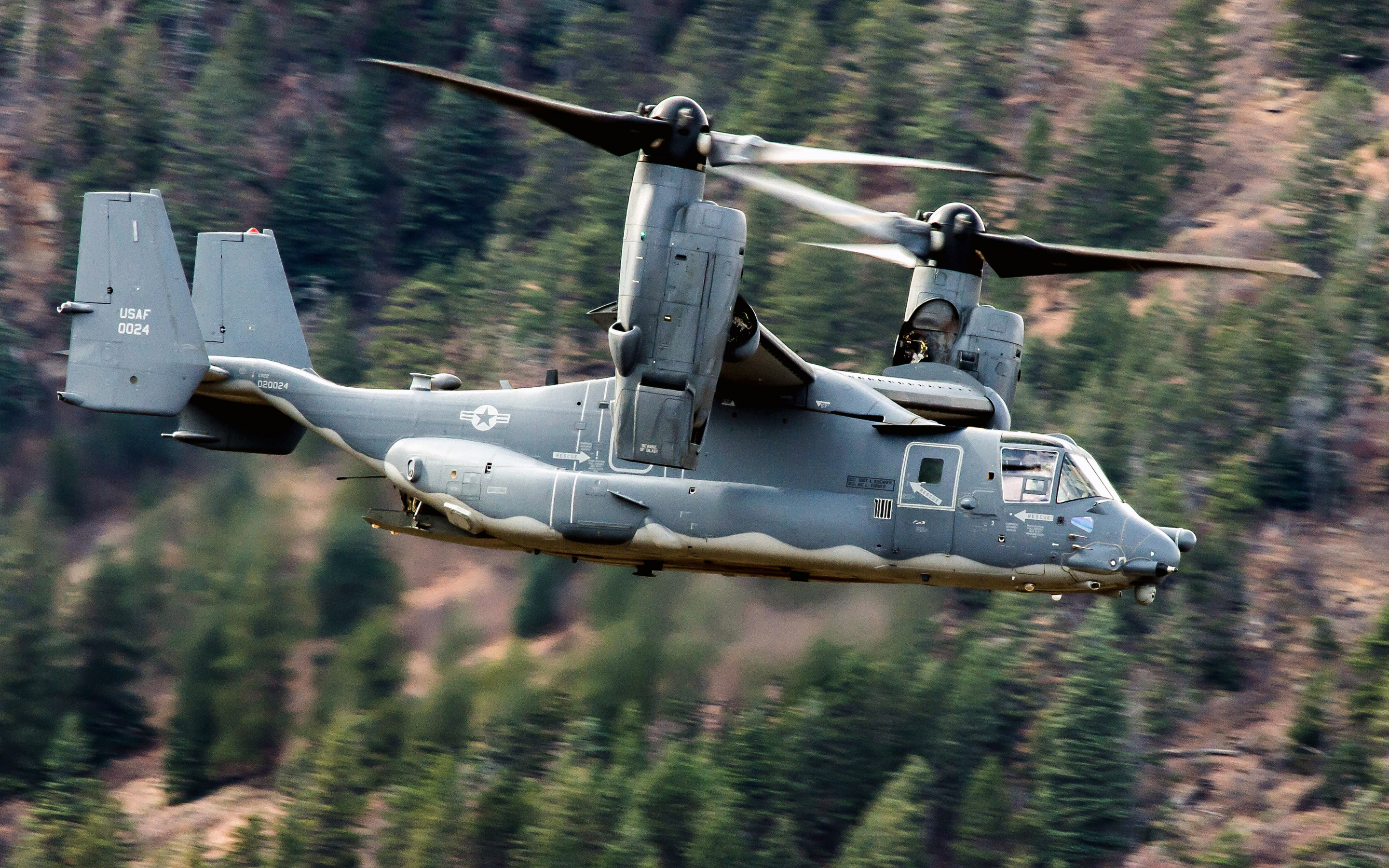 V-22 Osprey, Military tiltrotor, Advanced aviation technology, Airborne operations, 2880x1800 HD Desktop