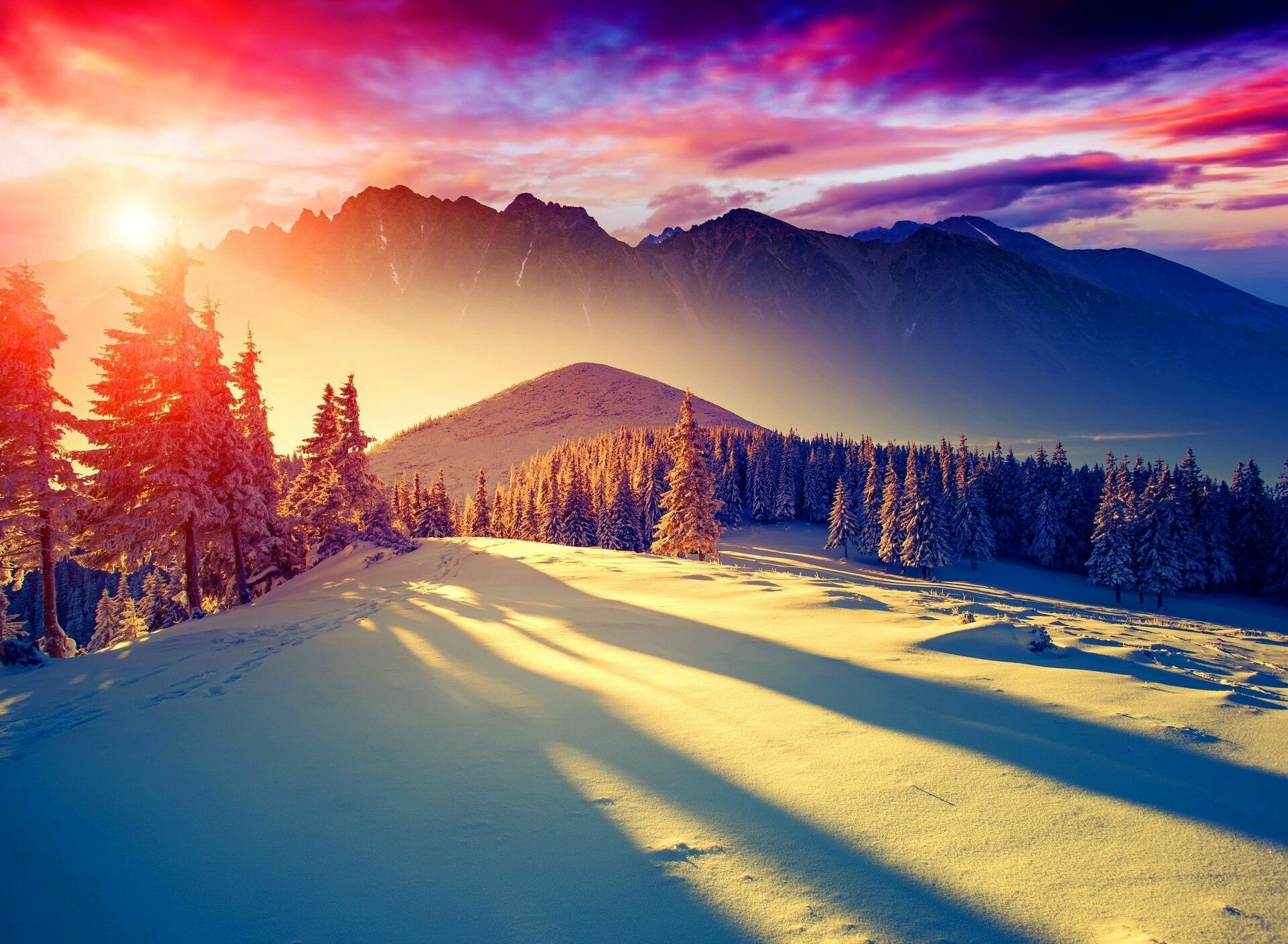 Winter, Sunrises Wallpaper, 1920x1410 HD Desktop