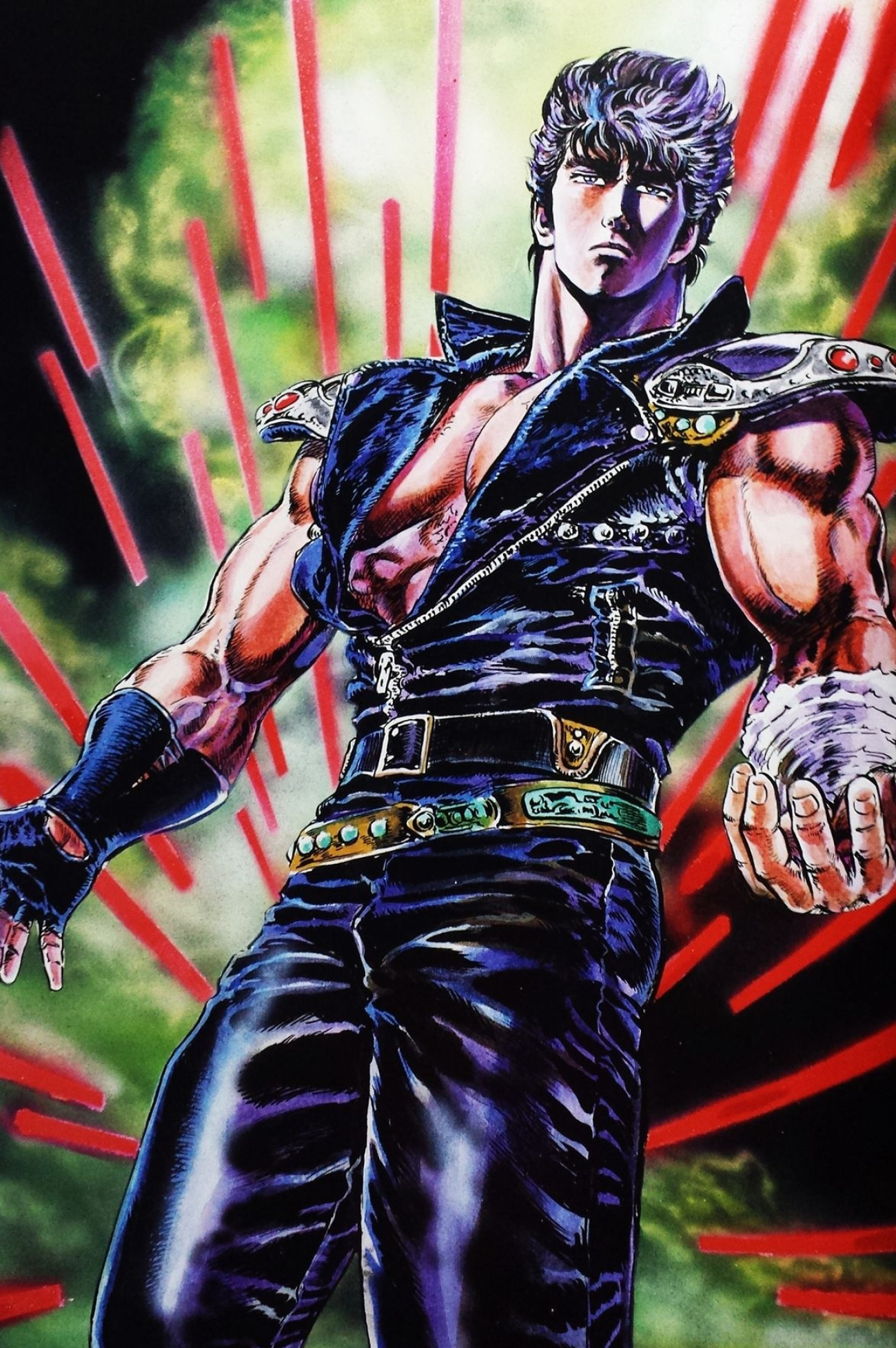 Hokuto no Ken, Legendary Kenshiro, Fierce martial arts, Anime masterwork, 1300x1960 HD Phone