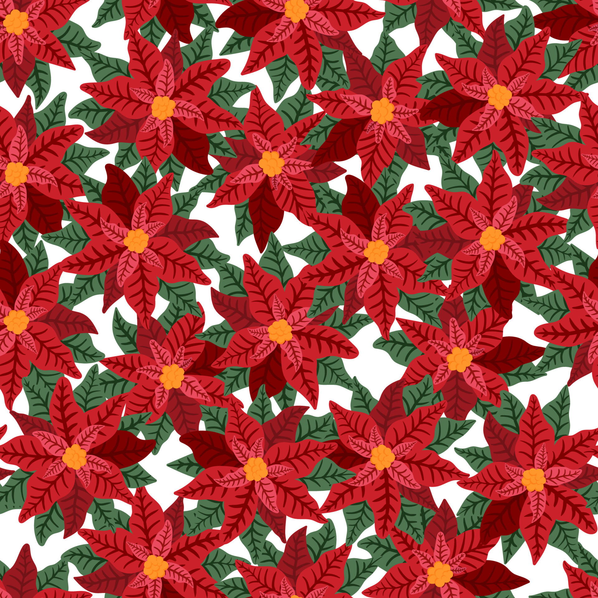 Artwork, Poinsettia Wallpaper, 1920x1920 HD Phone