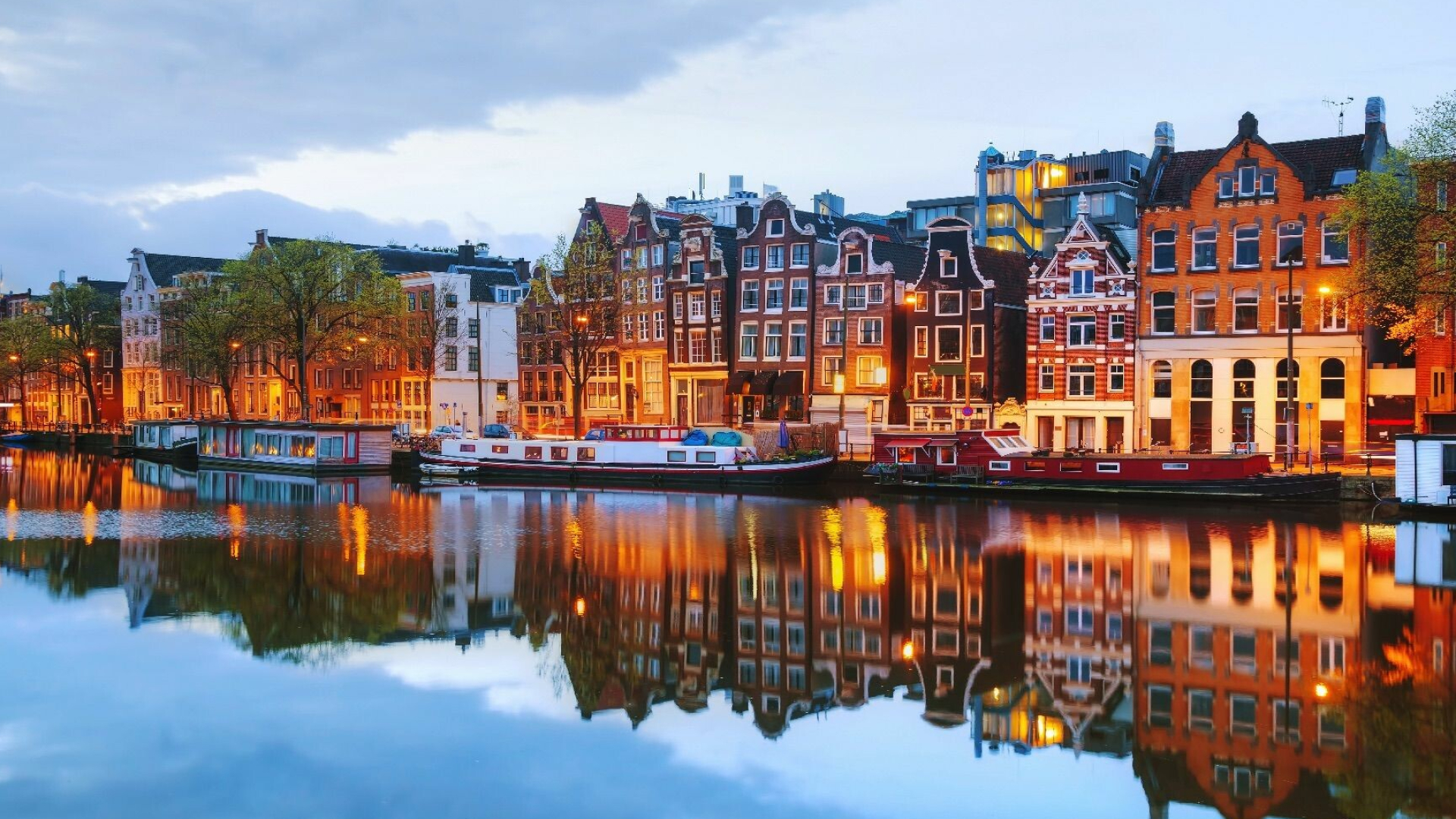 Amsterdam city, Stunning wallpapers, Urban beauty, Enchanting views, 1920x1080 Full HD Desktop