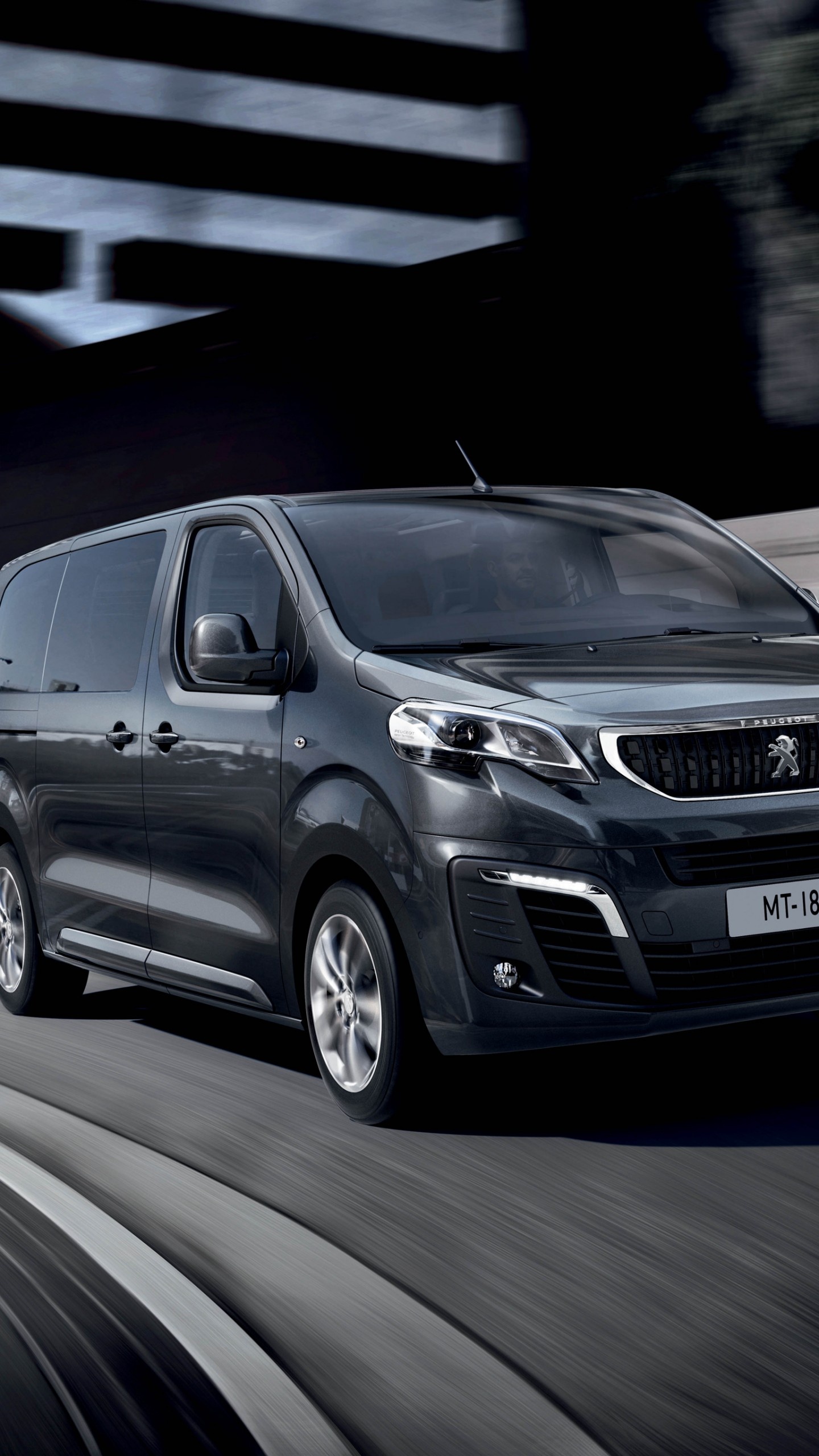 Peugeot Traveller, Auto peugeot traveller, Geneva auto show, Black cars, 1440x2560 HD Phone