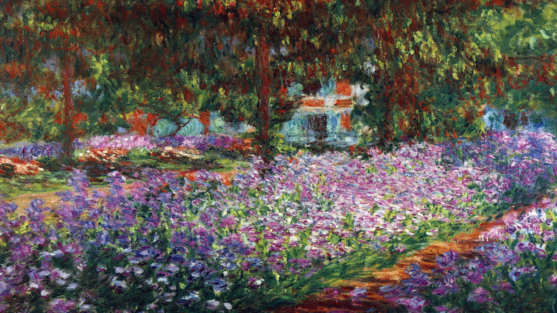 The Artist's Garden at Giverny, Impressionists Wallpaper, 1920x1080 Full HD Desktop