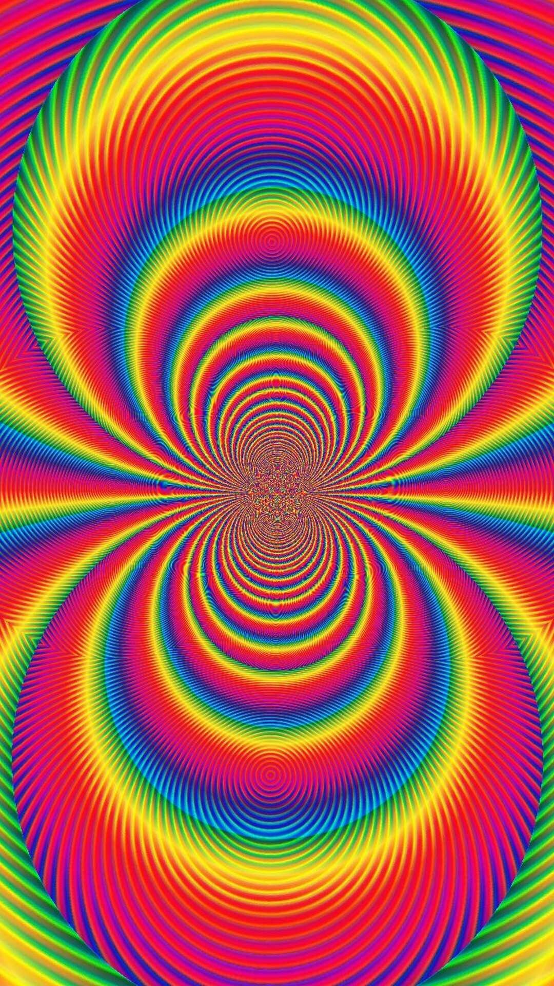 Optic illusion, Rainbow Colors Wallpaper, 1080x1920 Full HD Phone