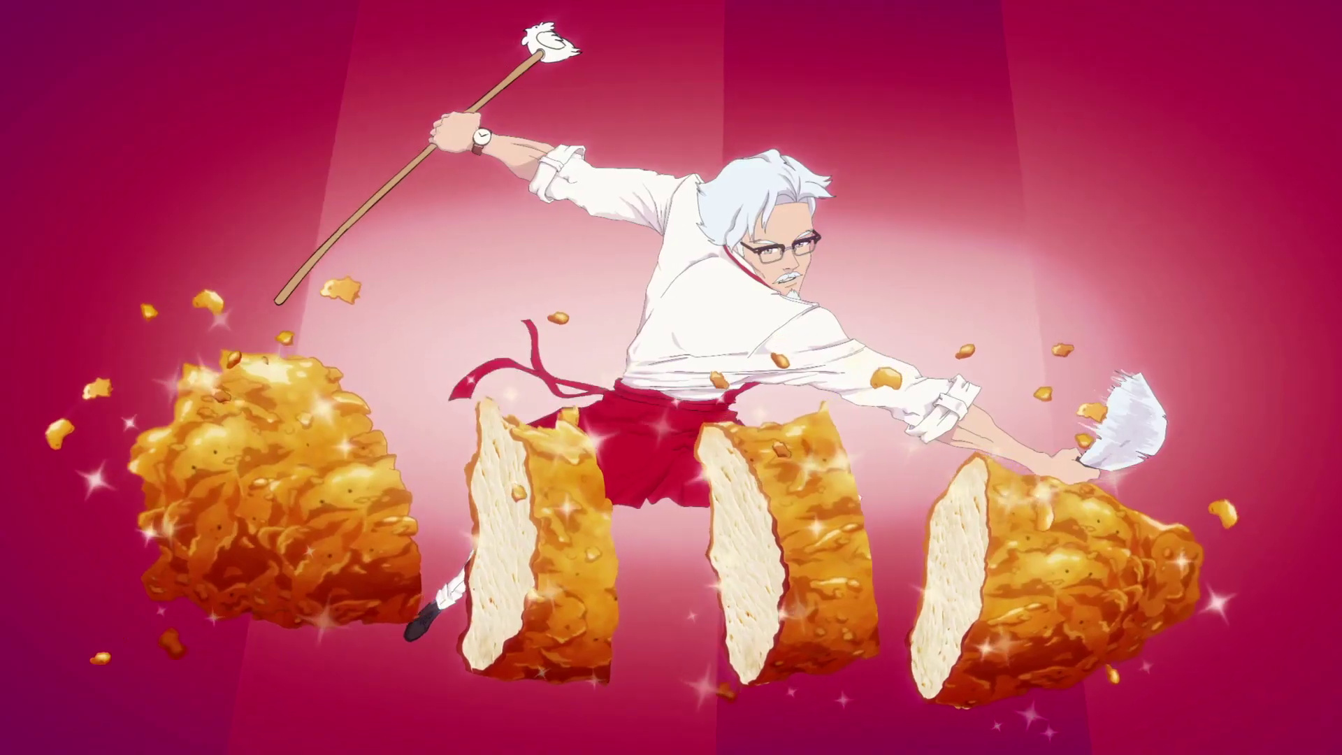 KFC, KFC dating simulator, Colonel Sanders, 1920x1080 Full HD Desktop