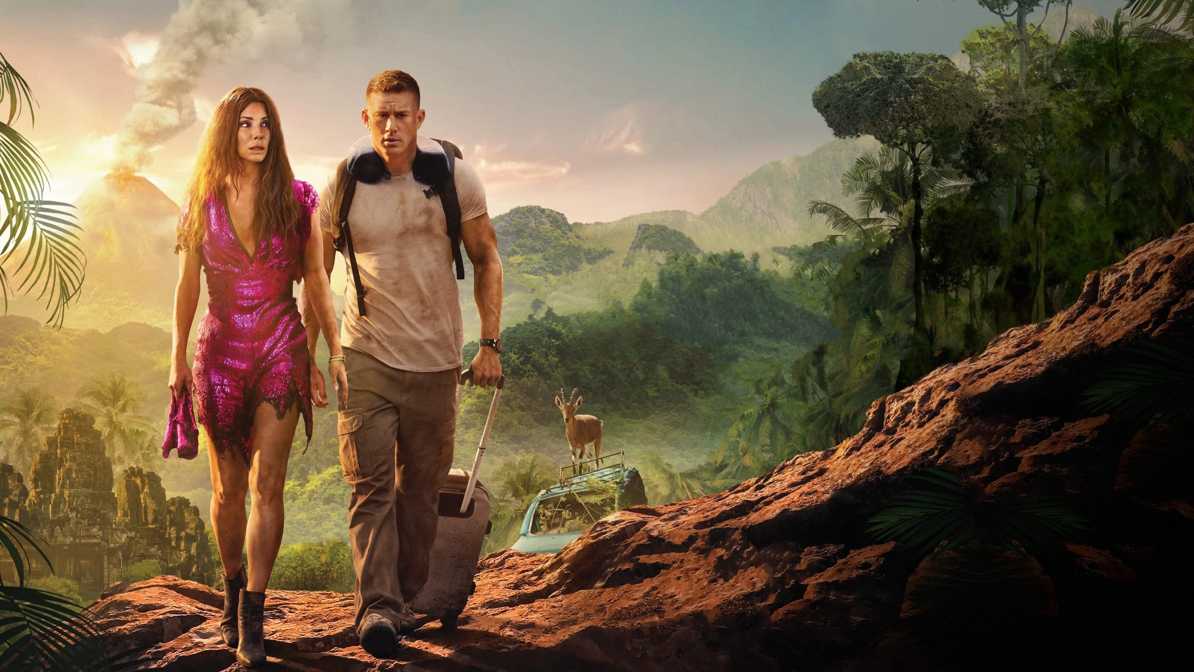 The Lost City (2022) (Movies), Adventurous escapade, Tropical paradise, Hidden treasure, 3840x2160 4K Desktop