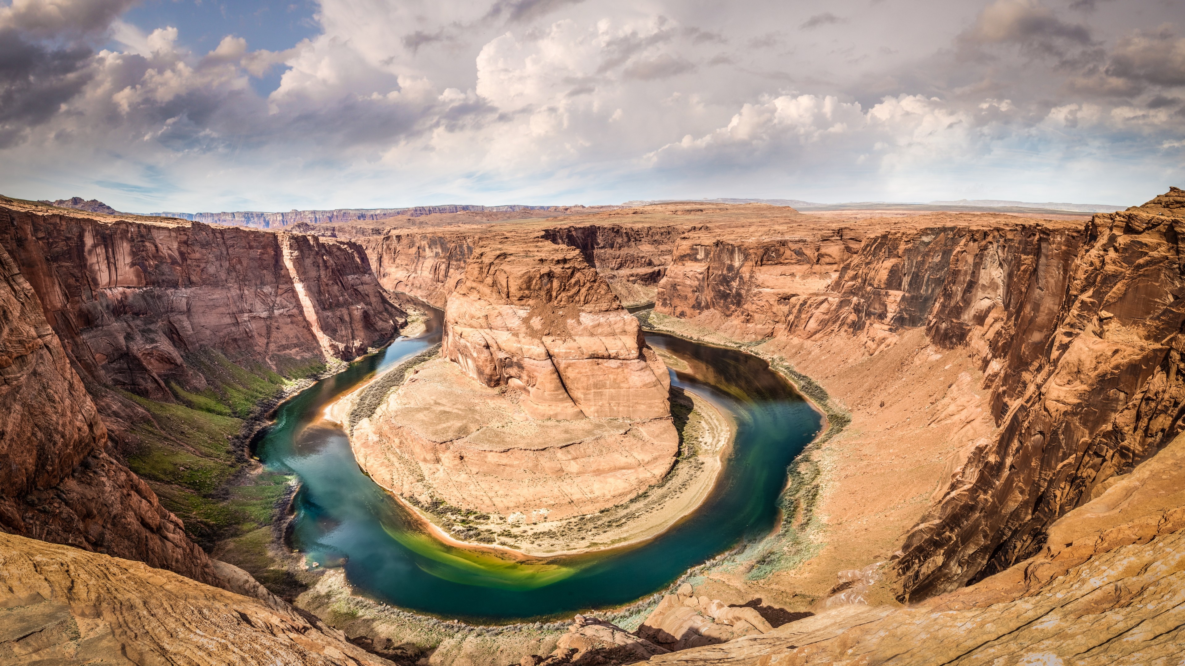 Horseshoe Bend, Arizona rocks, USA clouds, 8K, 3840x2160 4K Desktop