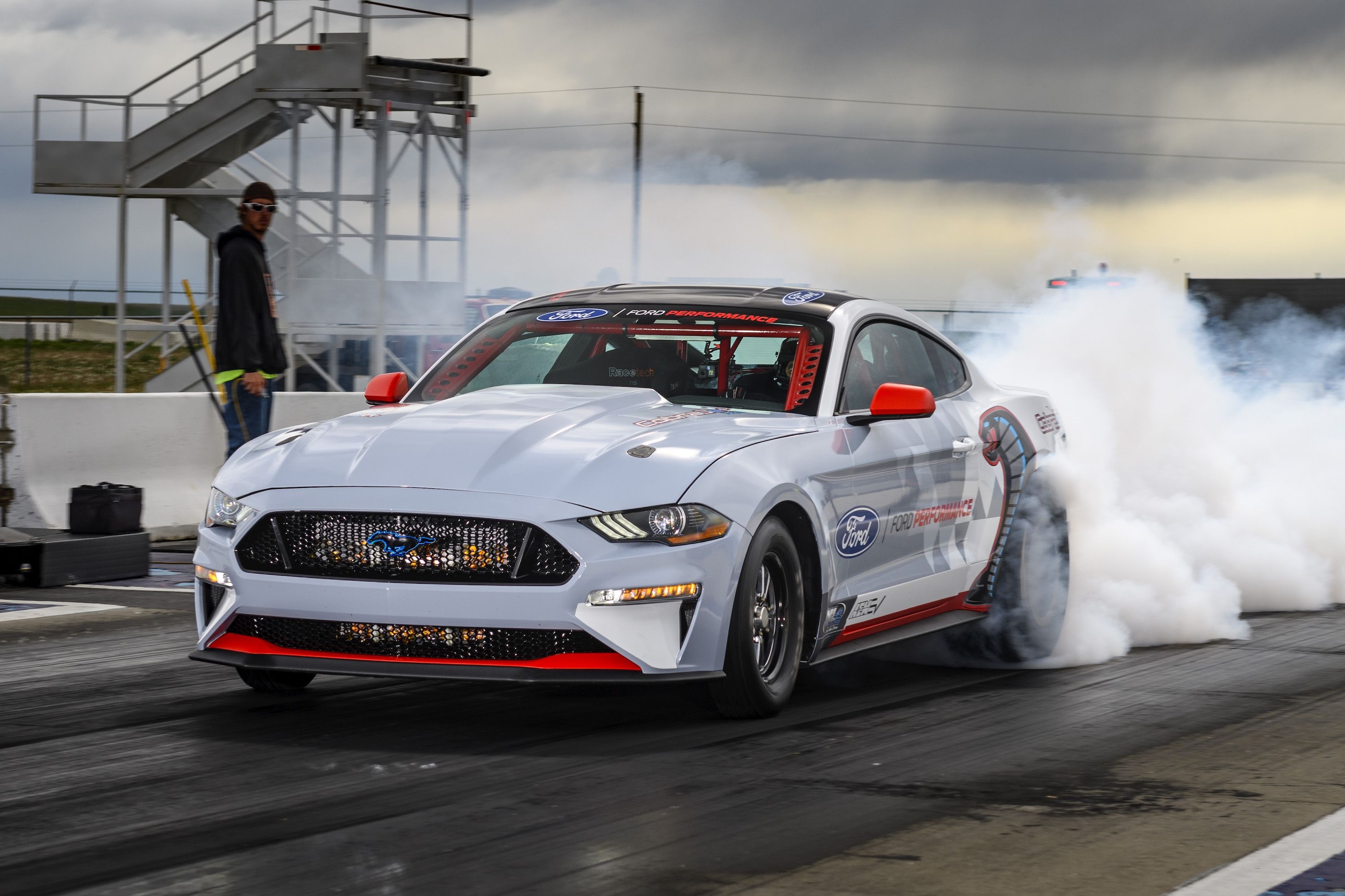 Mustang Dragster Burnout, Drag Racing Wallpaper, 3000x2000 HD Desktop