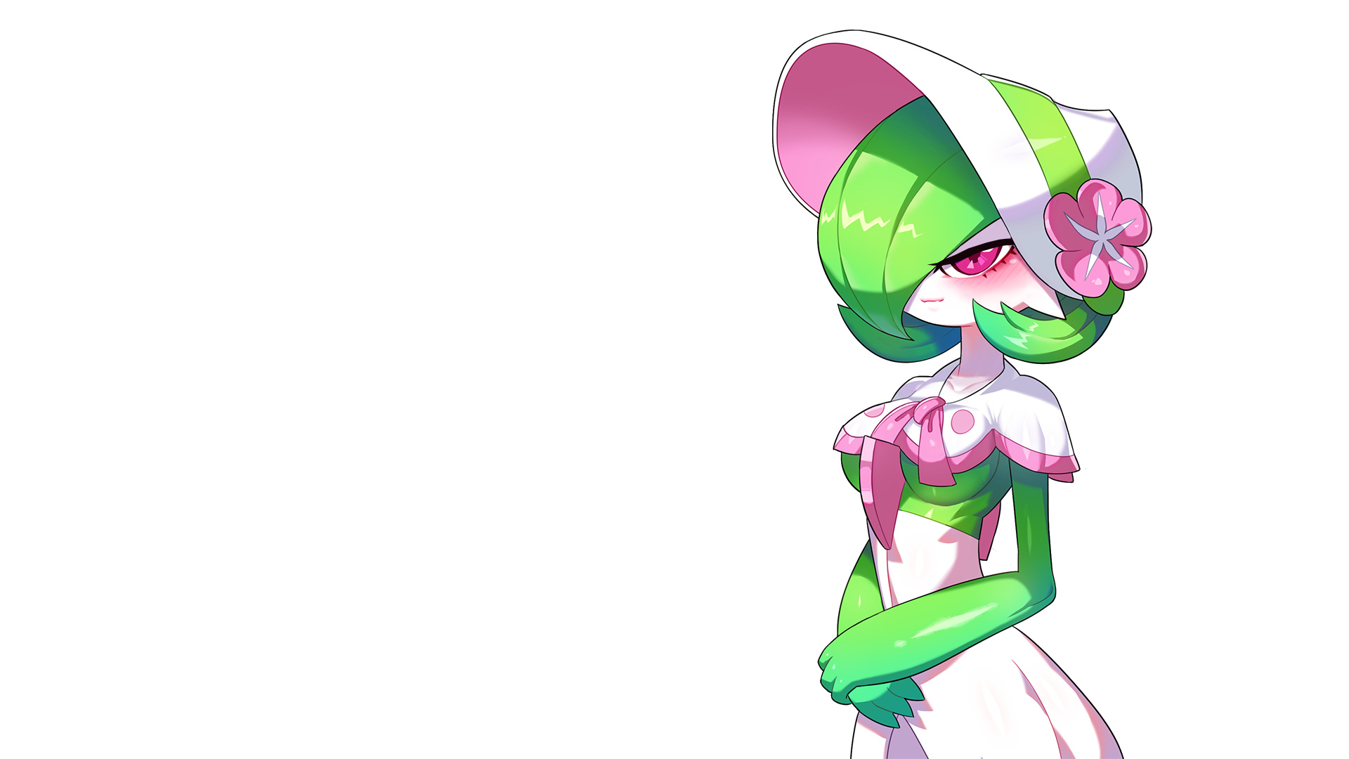 Anthropomorphic Gardevoir, Fictional species spotlight, Nintendo's captivating creation, Playful and alluring, 1920x1080 Full HD Desktop