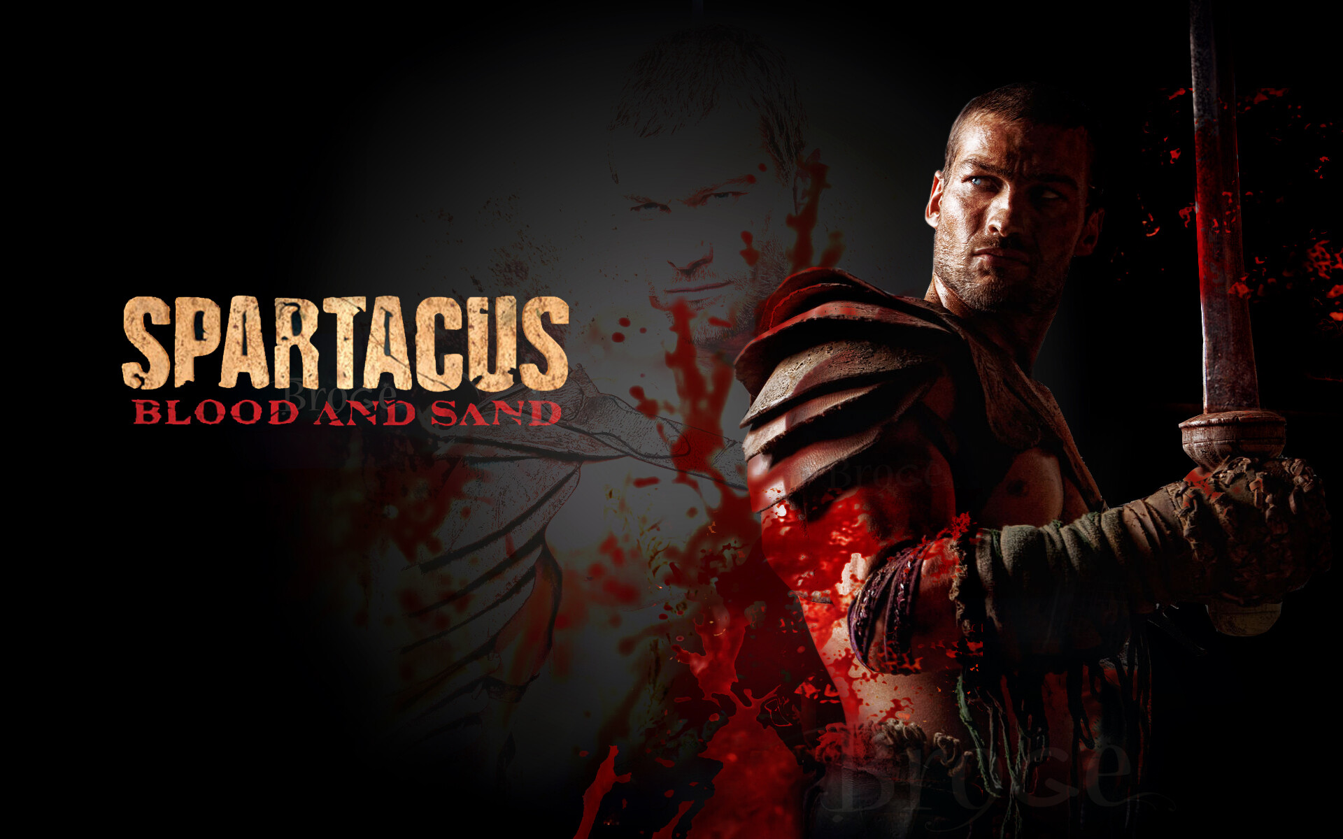 Spartacus: Blood and Sand, Epic battles, Historical drama, Sand-colored backdrop, 1920x1200 HD Desktop