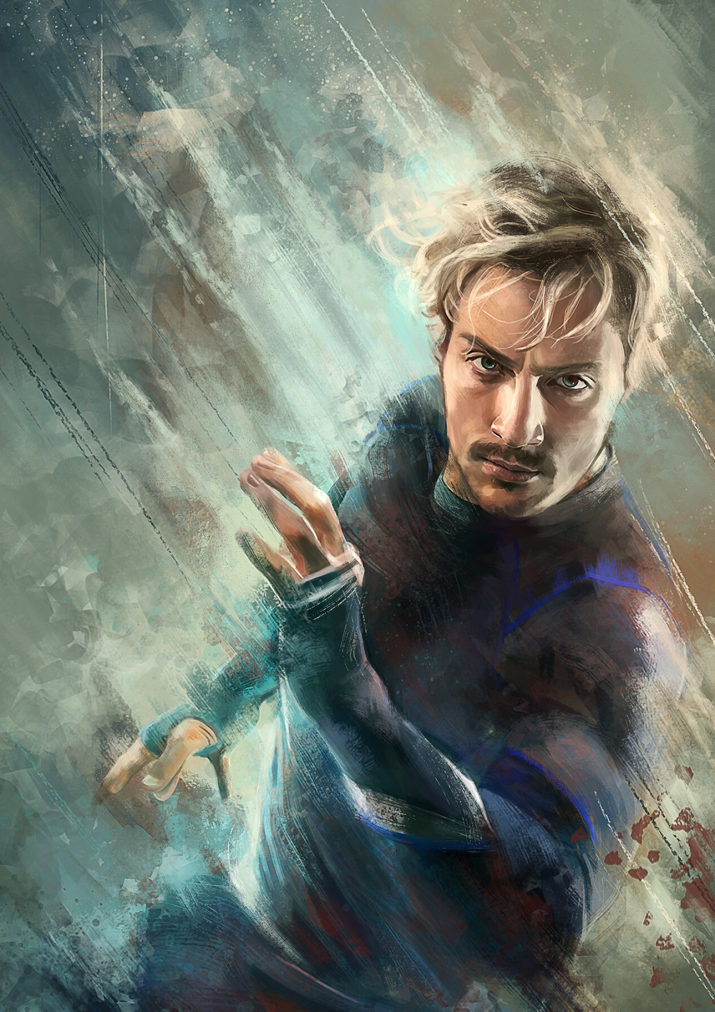 Claudia Gironi's art, Quicksilver illustration, Avengers character, Marvel tribute, 1420x2000 HD Phone