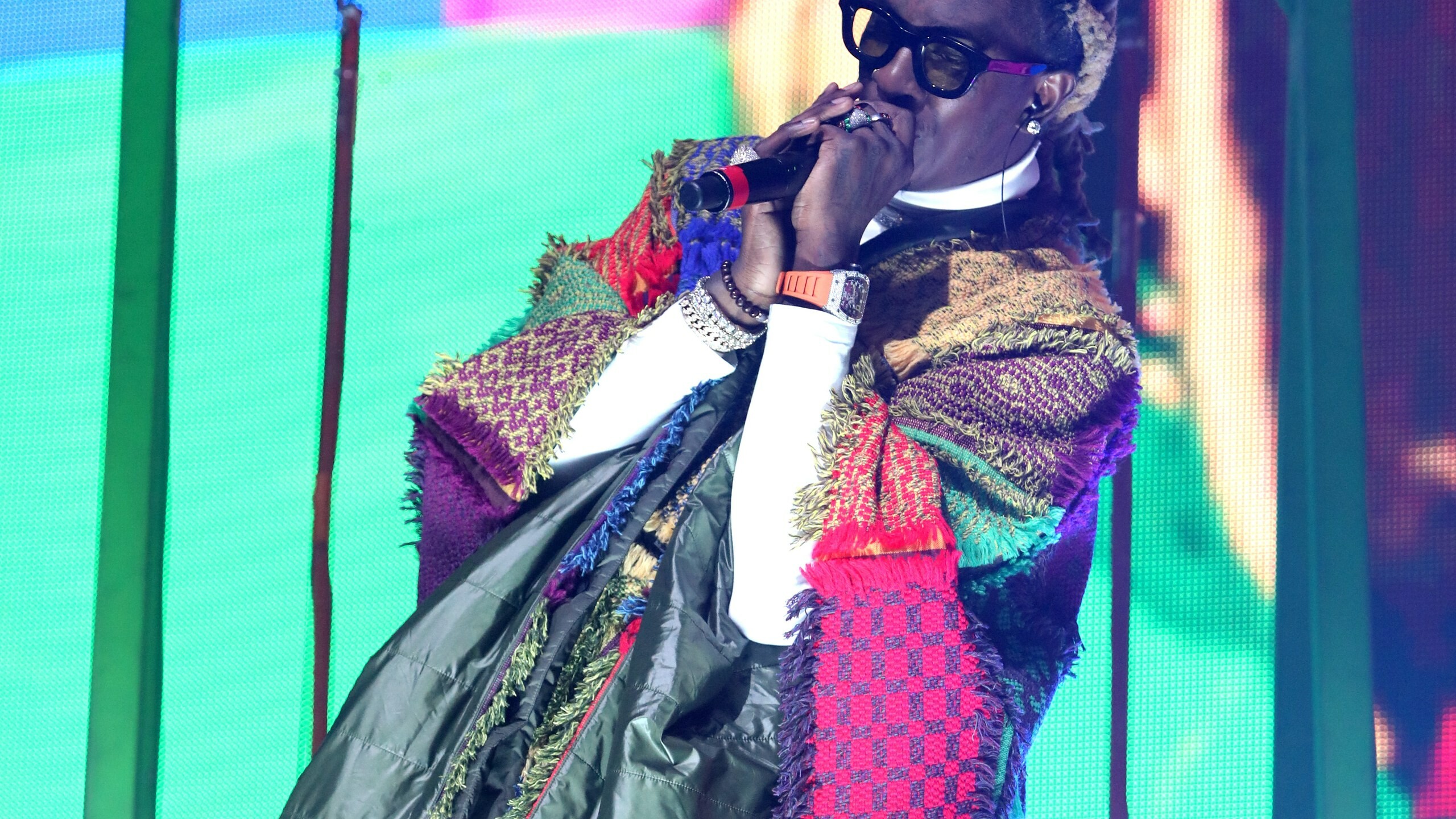 Young Thug, Comfortable and stylish rug, Striking aesthetics, GQ Middle East feature, 2560x1440 HD Desktop