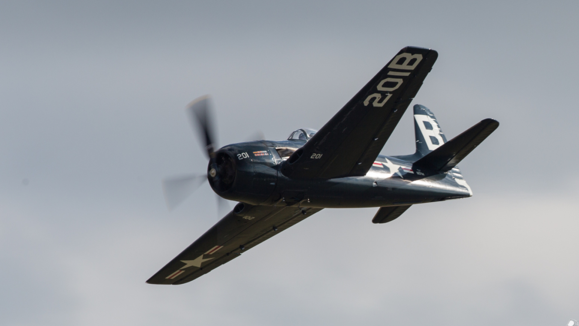 Grumman Bearcat, Flying Legends showcases, 1920x1080 Full HD Desktop