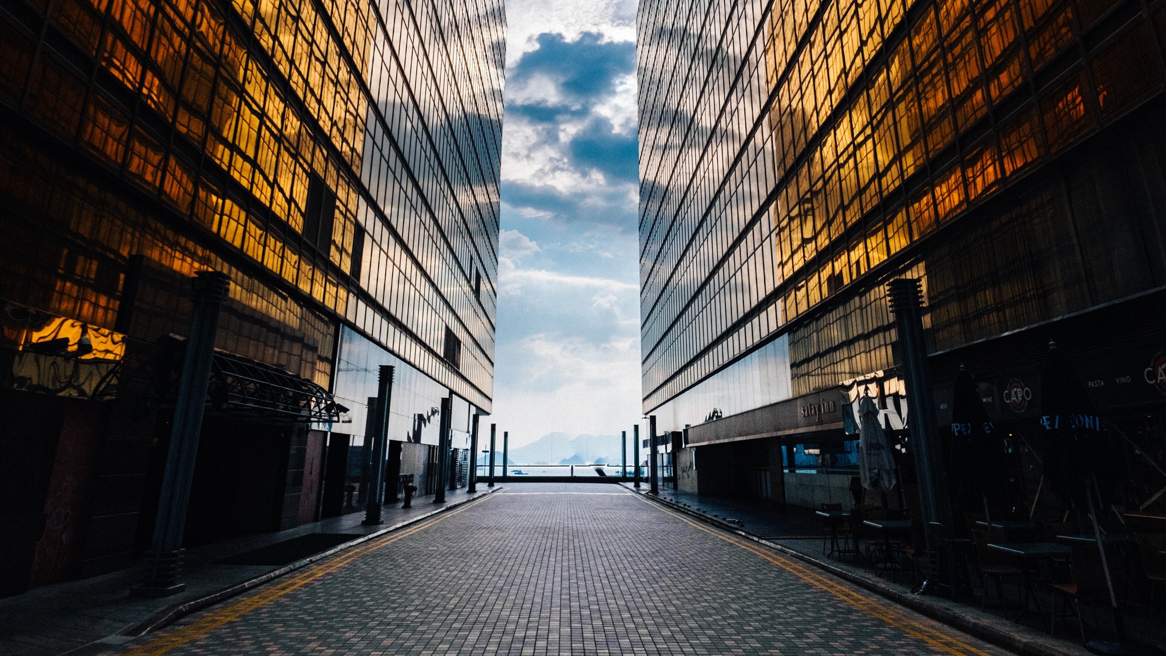 Glass (Other), Buildings facade, Glass wallpaper, Ultra HD, 3840x2160 4K Desktop