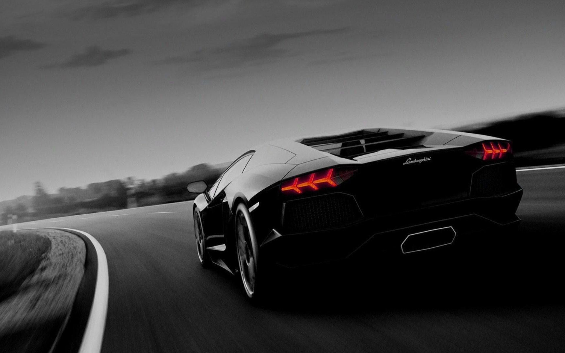 Car wallpaper, Black vehicle, Road backdrop, Supercar elegance, 1920x1200 HD Desktop