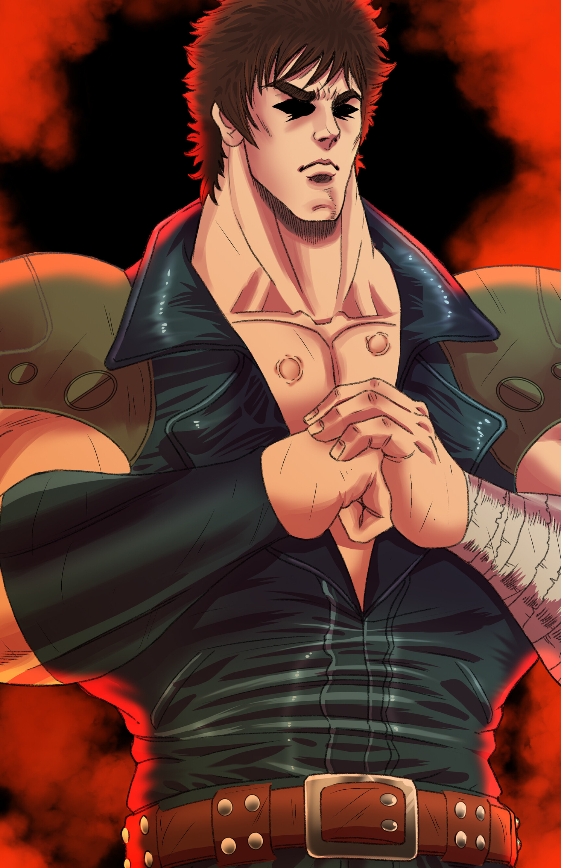 Hokuto no Ken, Aystation artwork, Hokuto no Ken design, Anime, 1920x2970 HD Phone