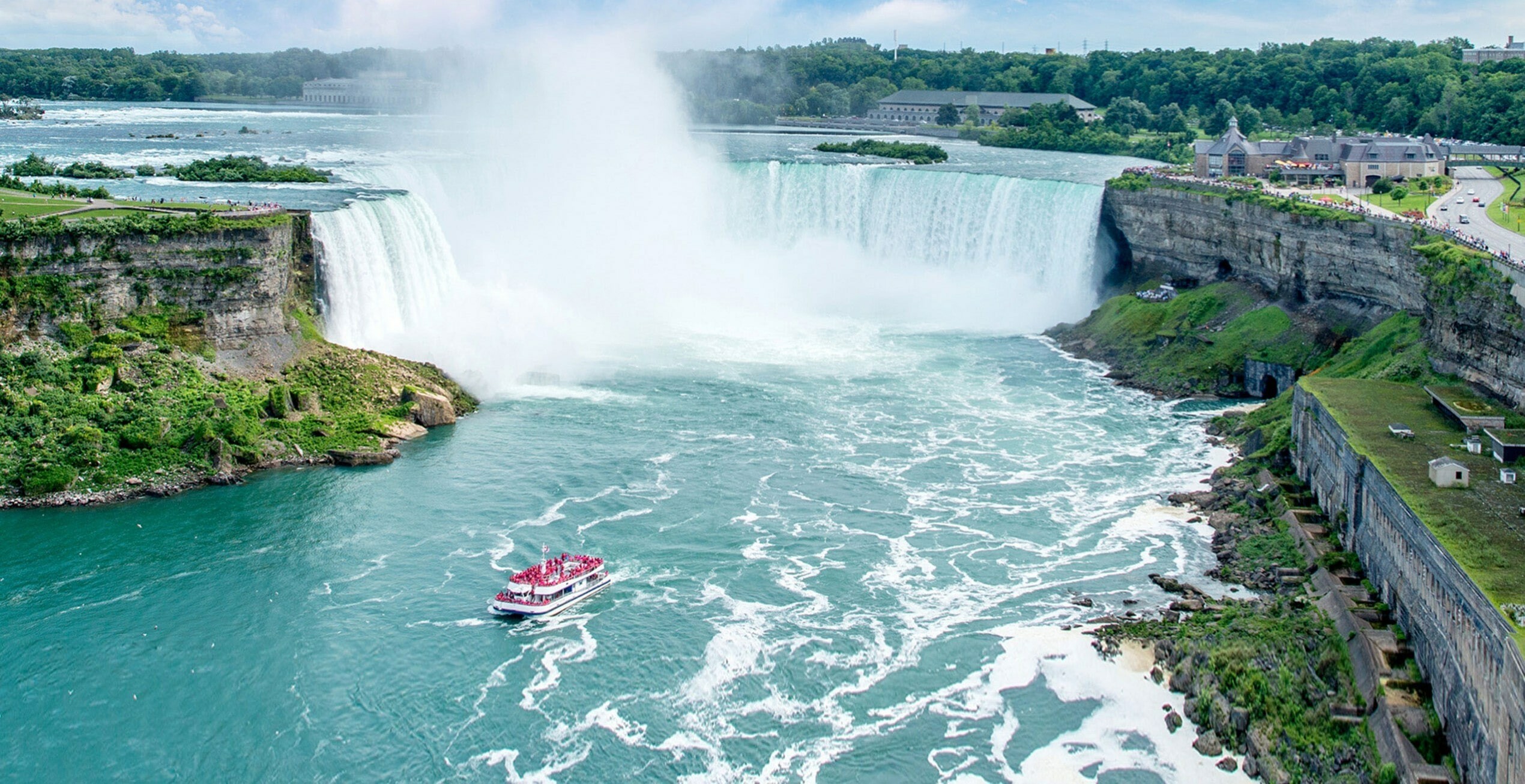 Niagara Falls wallpaper, Beautiful natural wonder, Stunning background, High-quality picture, 2540x1310 HD Desktop